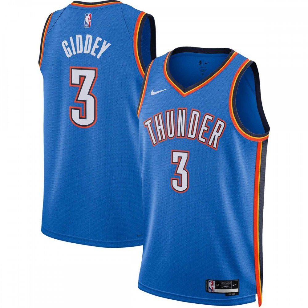 Women's Oklahoma City Thunder Blue Edition Icon Swingman Basketball Jersey – Josh Giddey