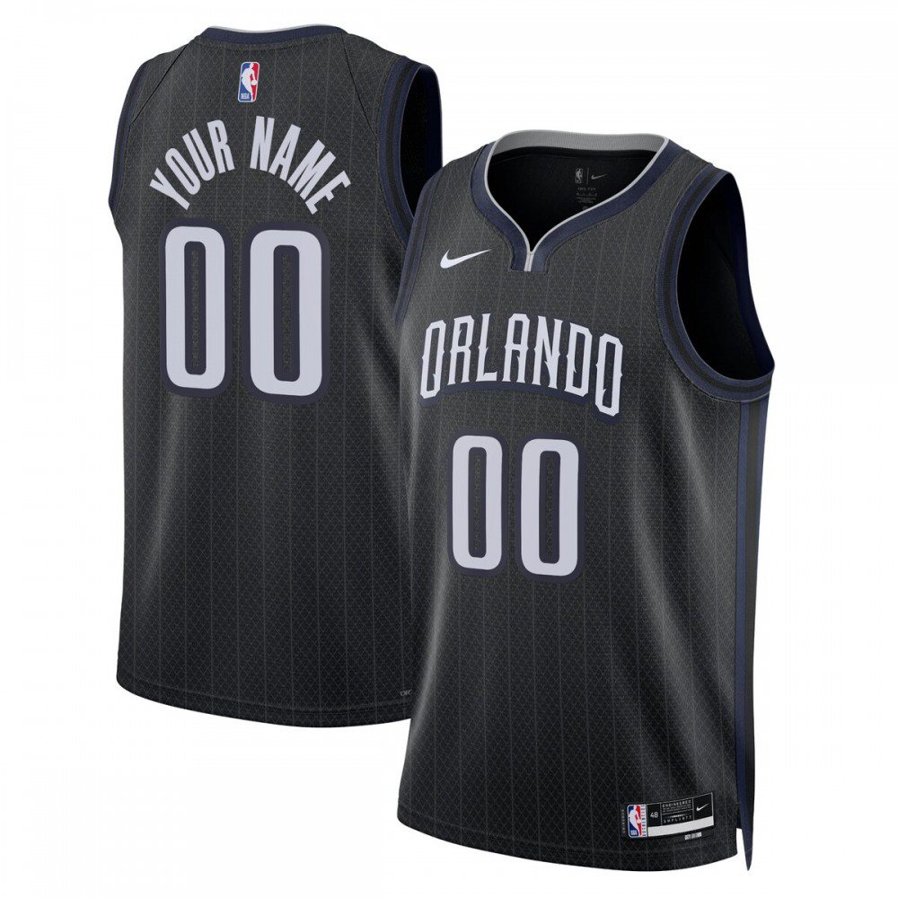 Men's Orlando Magic Black Custom Edition City Swingman Basketball Jersey
