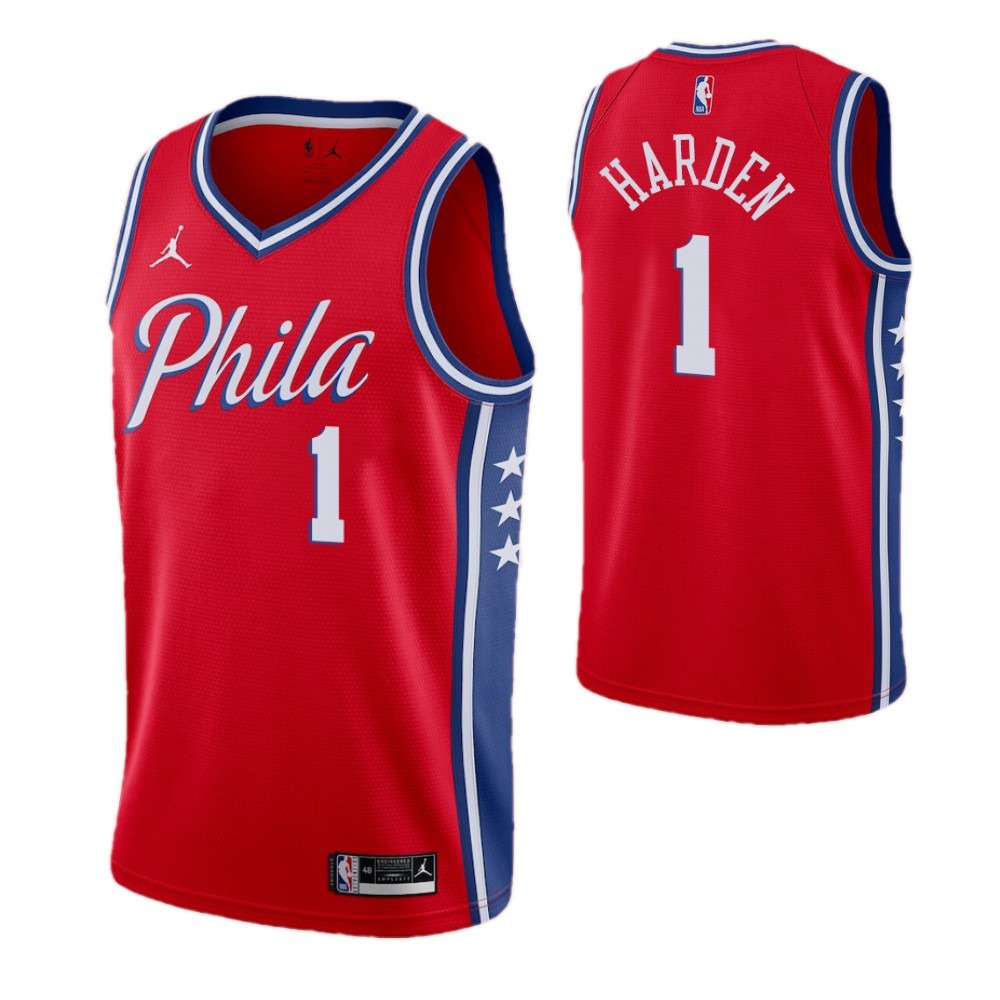 Youth Philadelphia 76ers Red Edition Icon Swingman Basketball Jersey – James Harden