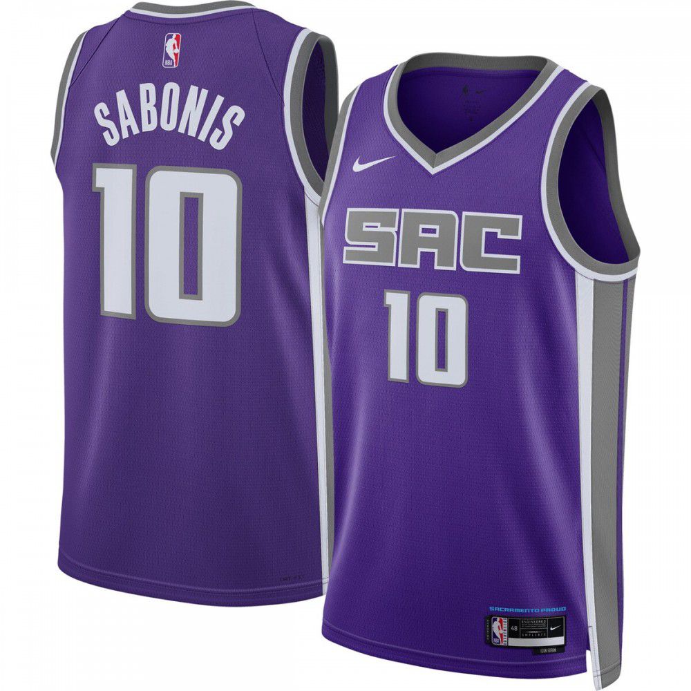 Men's Sacramento Kings Purple Edition Icon Swingman Basketball Jersey – Domantas Sabonis