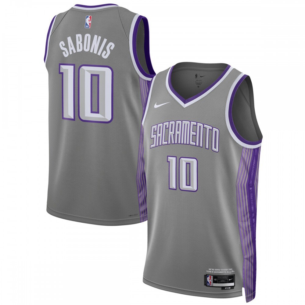 Youth Sacramento Kings Edition City Swingman Anthracite Basketball Jersey – Domantas Sabonis
