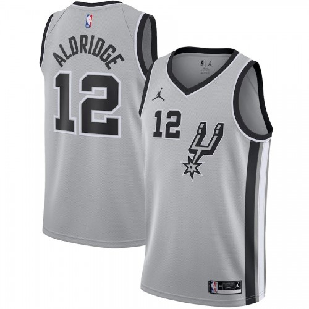Men's San Antonio Spurs Silver Edition Statement Swingman Basketball Jersey – LaMarcus Aldridge