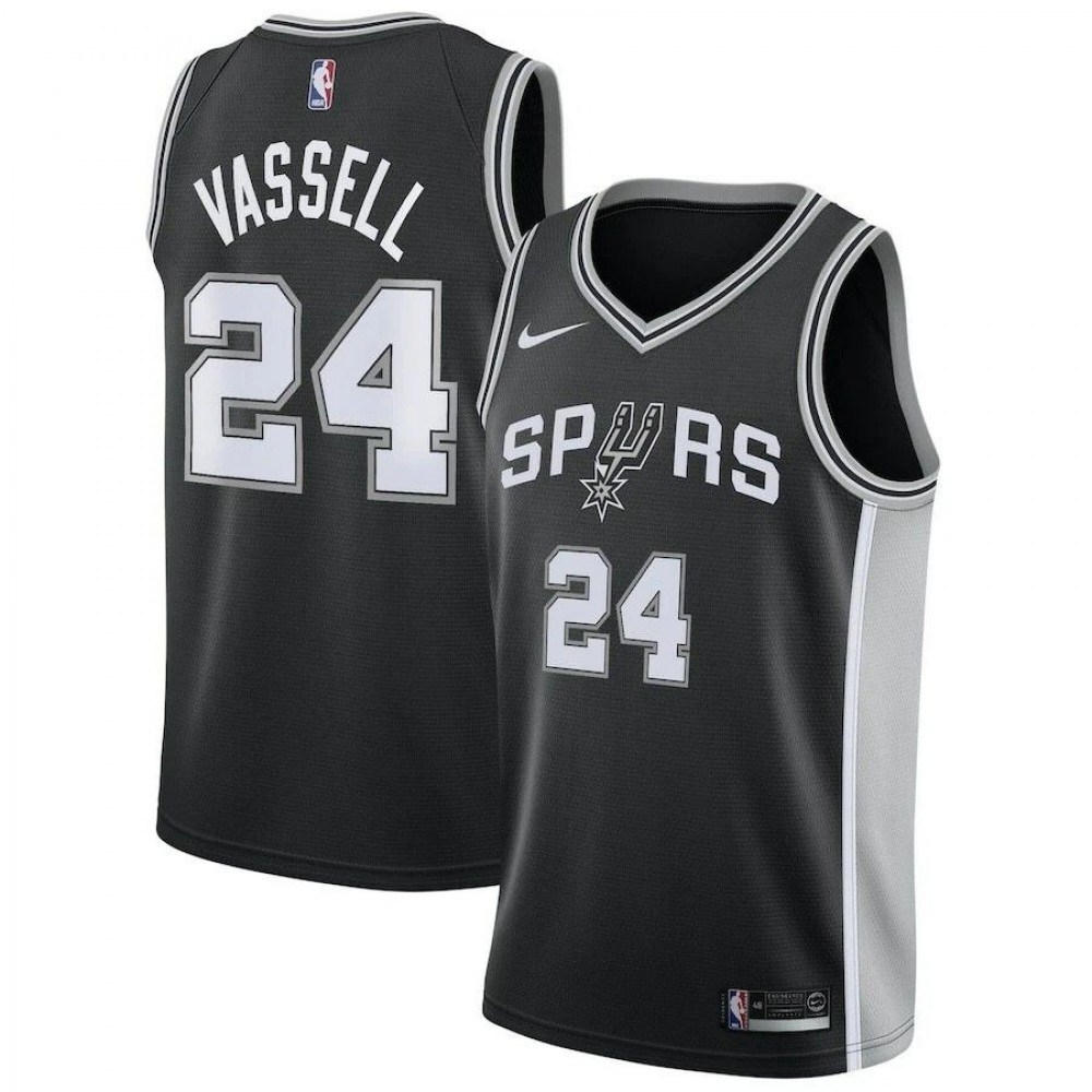 Men's San Antonio Spurs Black Edition Icon Player Basketball Jersey – Devin Vassell