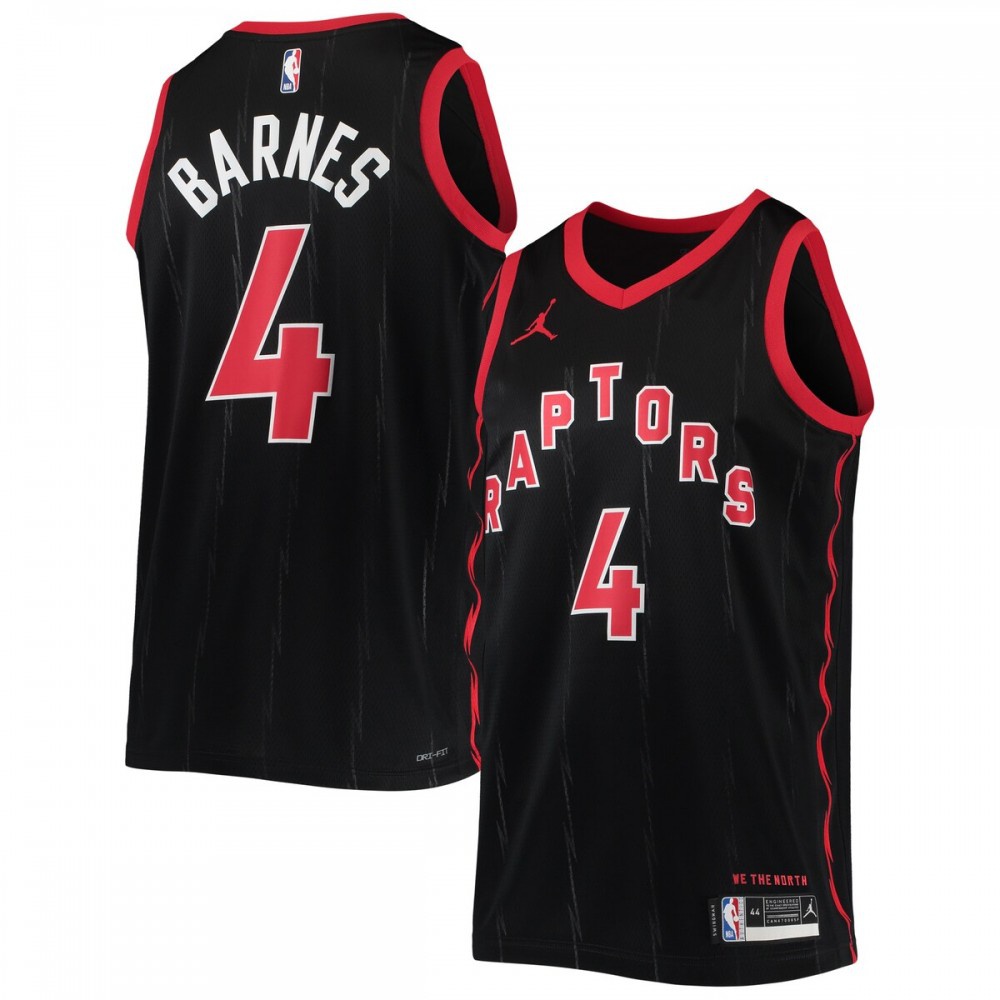 Men's Toronto Raptors Black Edition Statement Swingman Basketball Jersey – Scottie Barnes