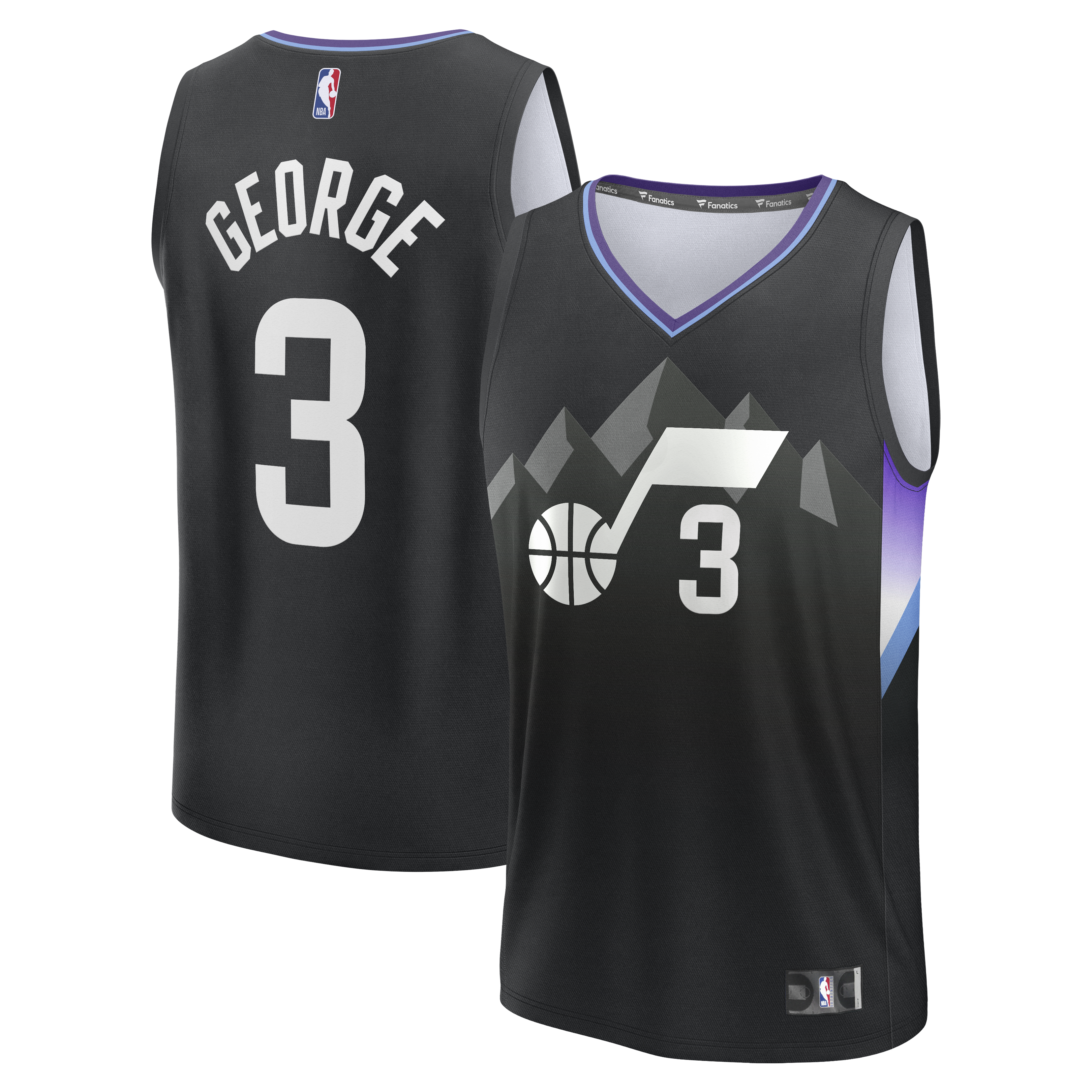Women's Utah Jazz Black Fast Break Edition Statement Replica Basketball Jersey – Keyonte George