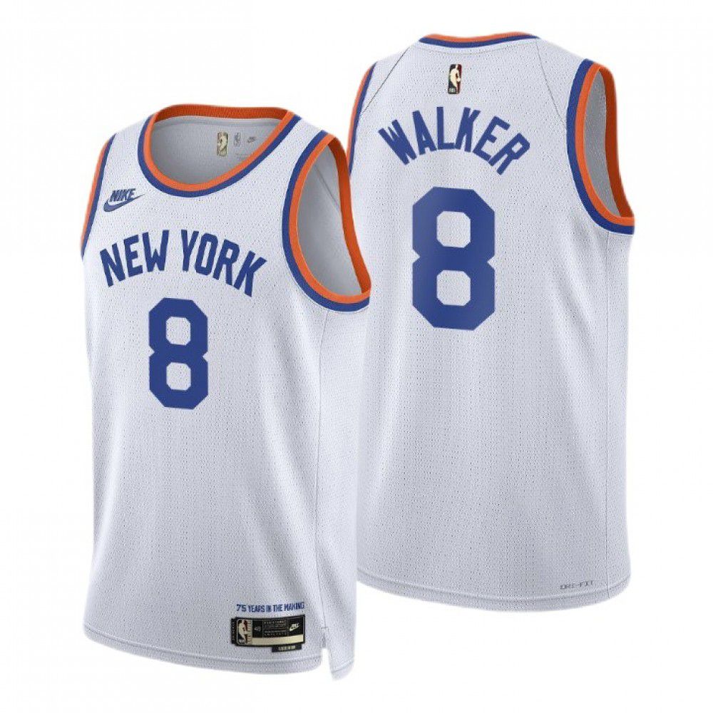 Men's New York Knicks White Edition Classic Swingman Basketball Jersey – Kemba Walker