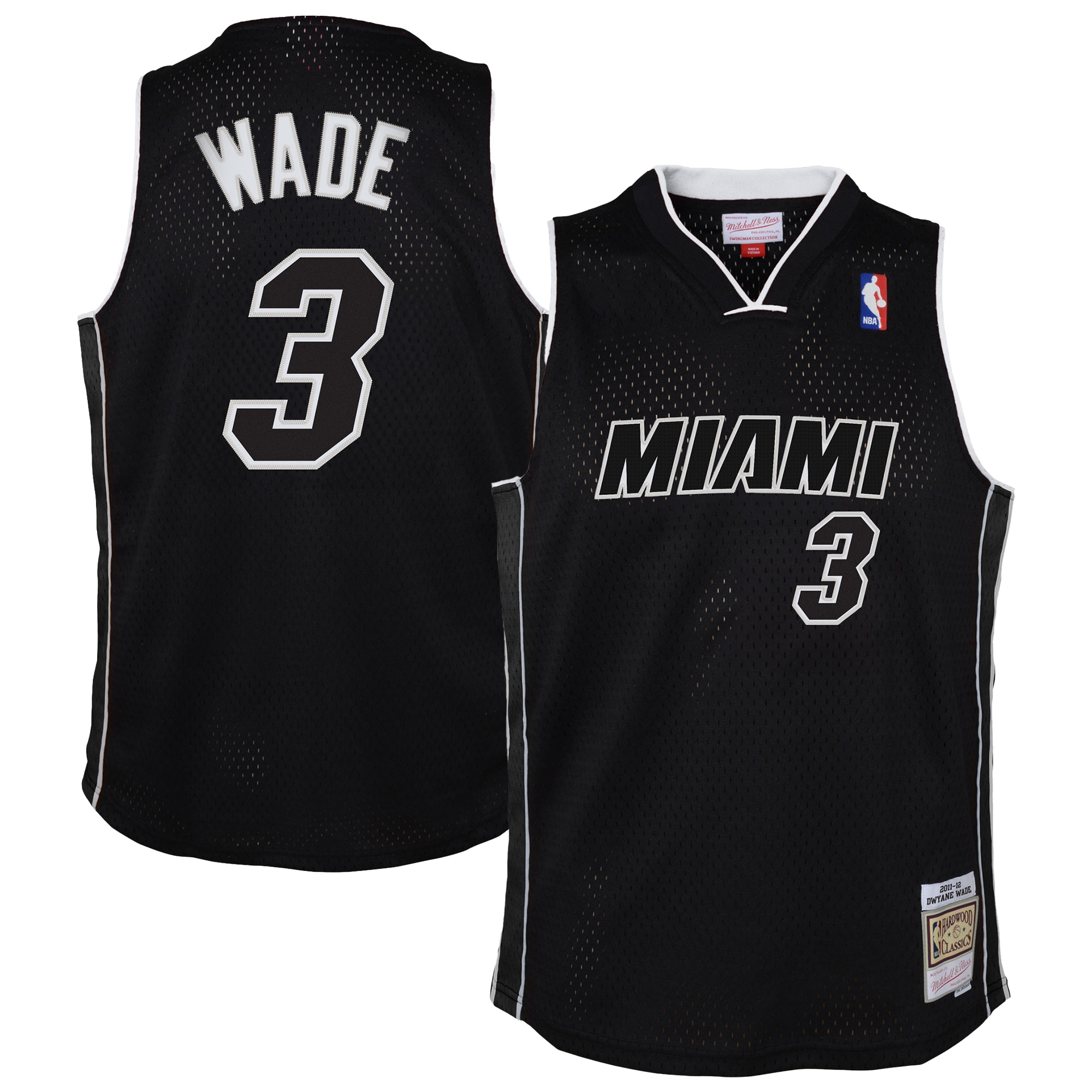 Men's Miami Heat Black Hardwood Classics Swingman Alternate Basketball Jersey – Dwyane Wade