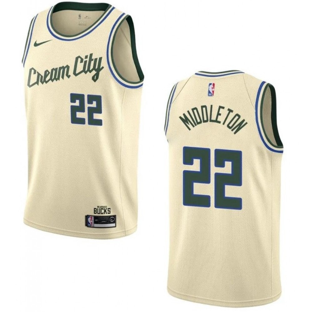 Men's Milwaukee Bucks White Edition City Swingman Basketball Jersey – Khris Middleton