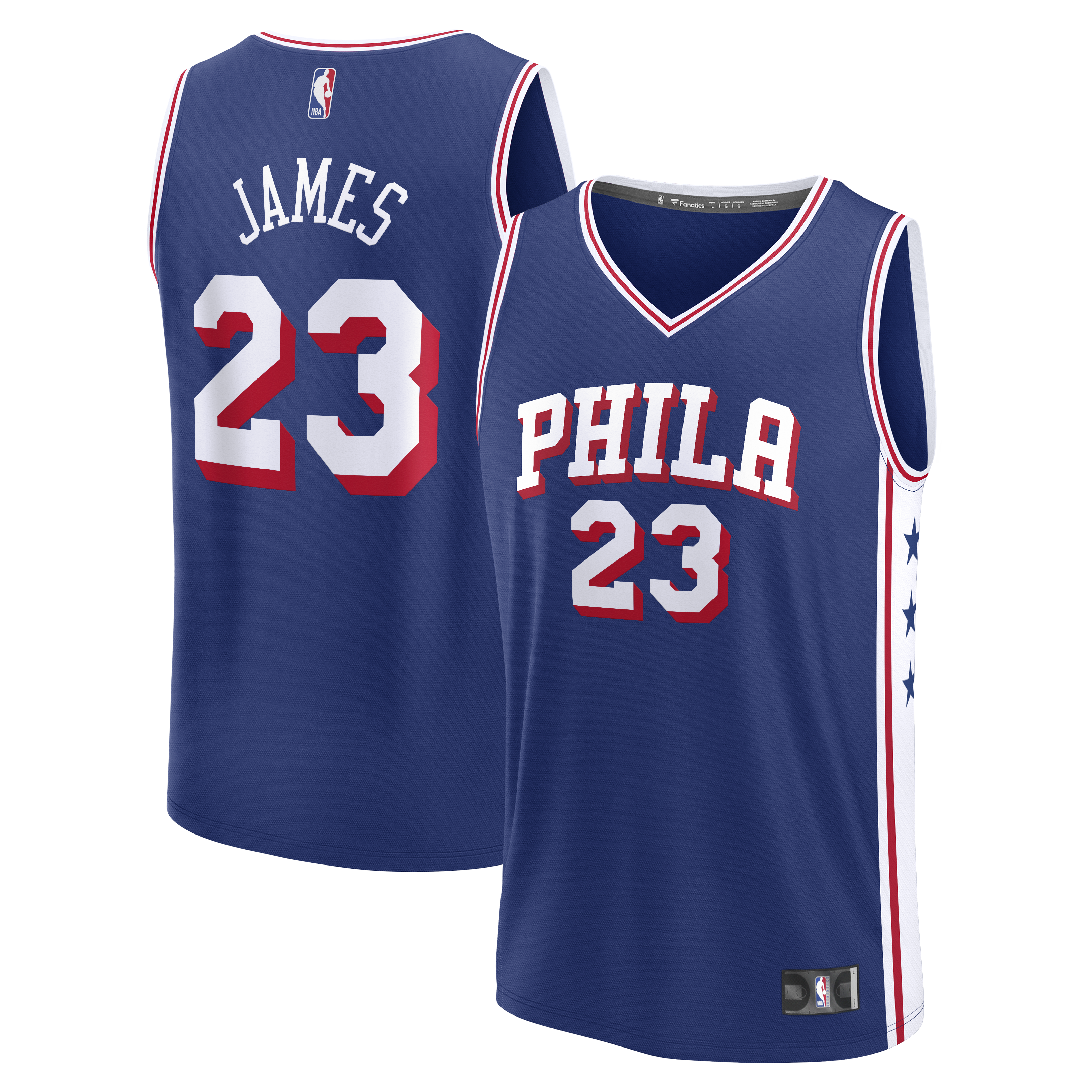 Men's Philadelphia 76ers Royal Fast Break Edition Icon Basketball Jersey – LeBron James