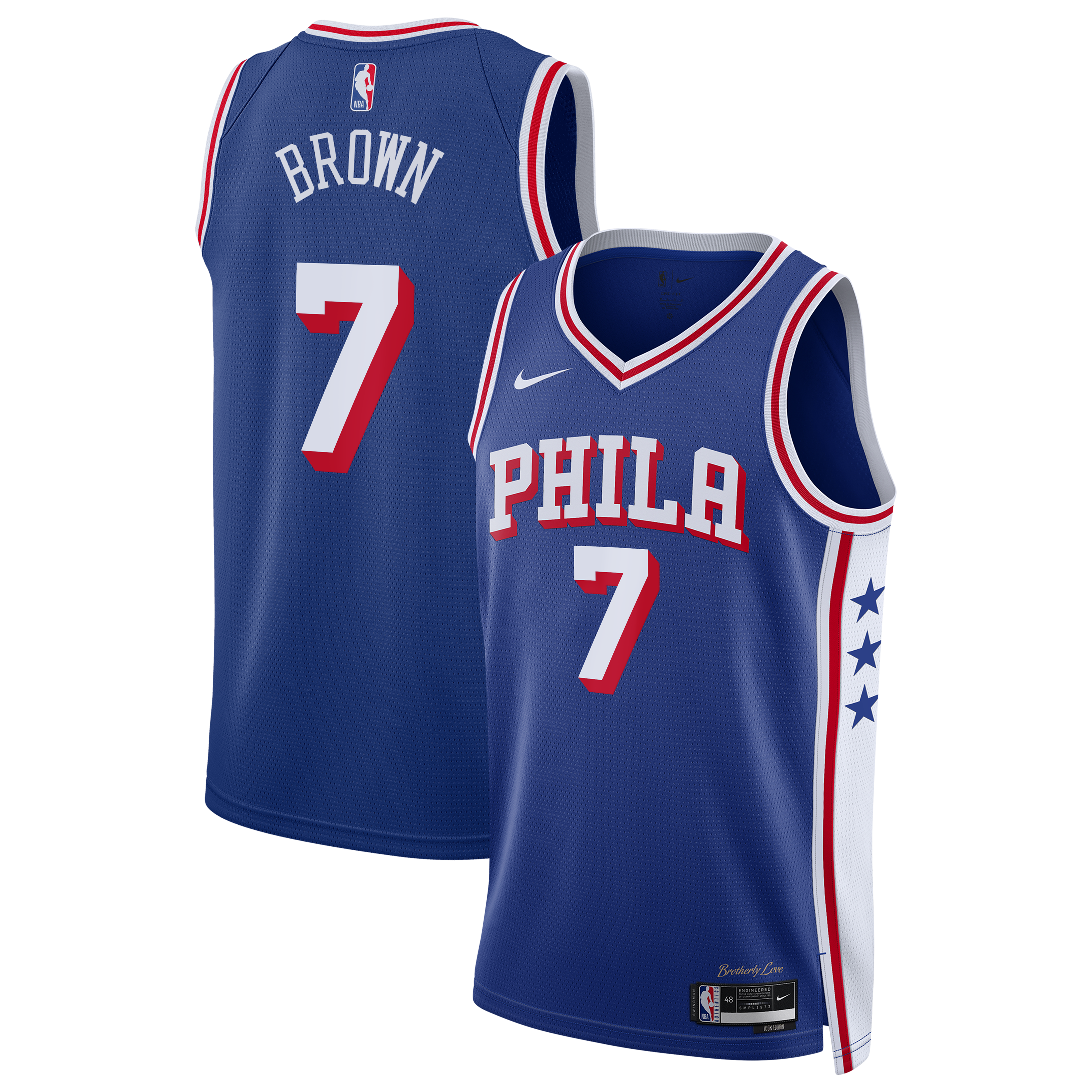 Women's Philadelphia 76ers Edition Icon Swingman Basketball Jersey – Jaylen Brown