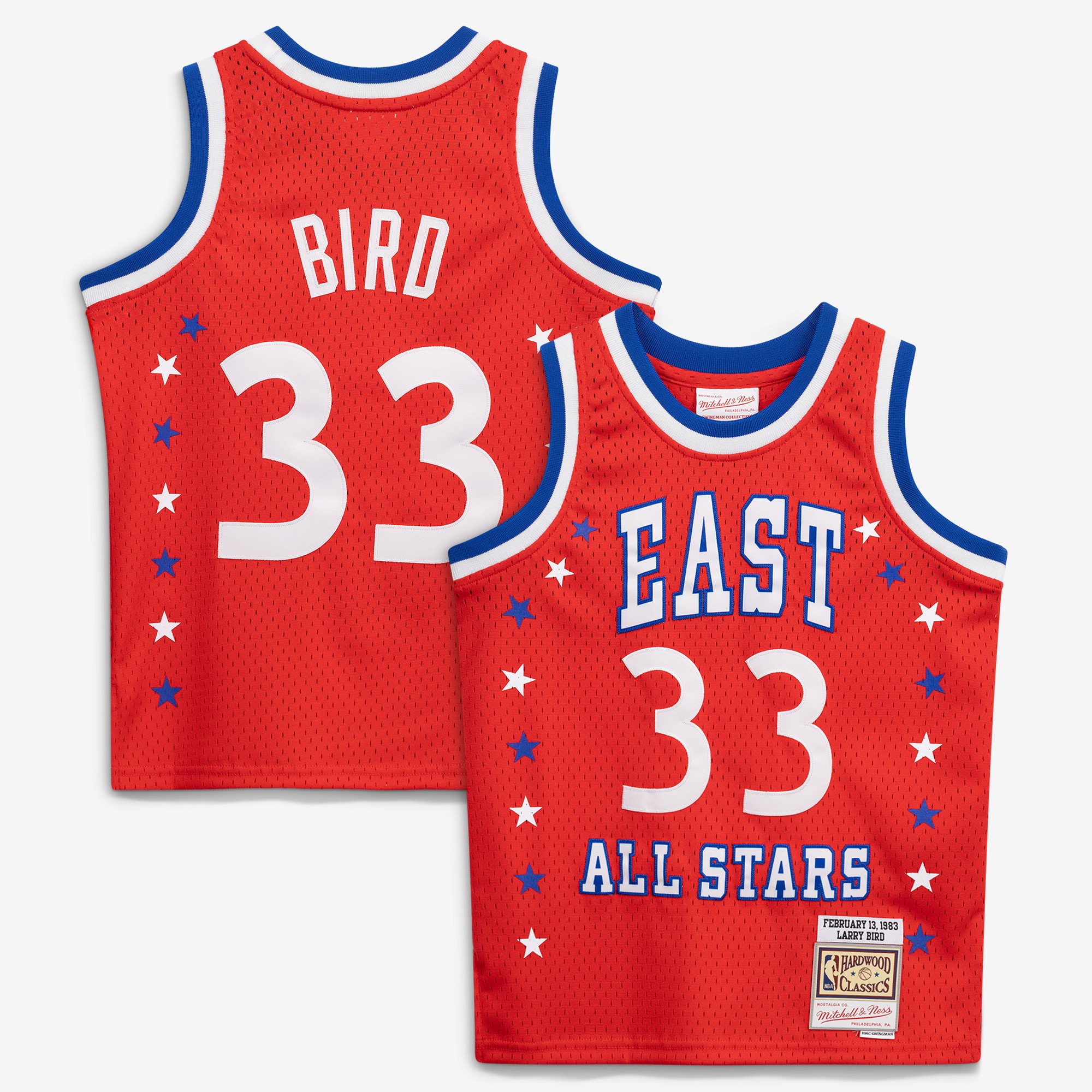 Men's NBA All-Star Red All Star Hardwood Classics Swingman Basketball Jersey – Larry Bird