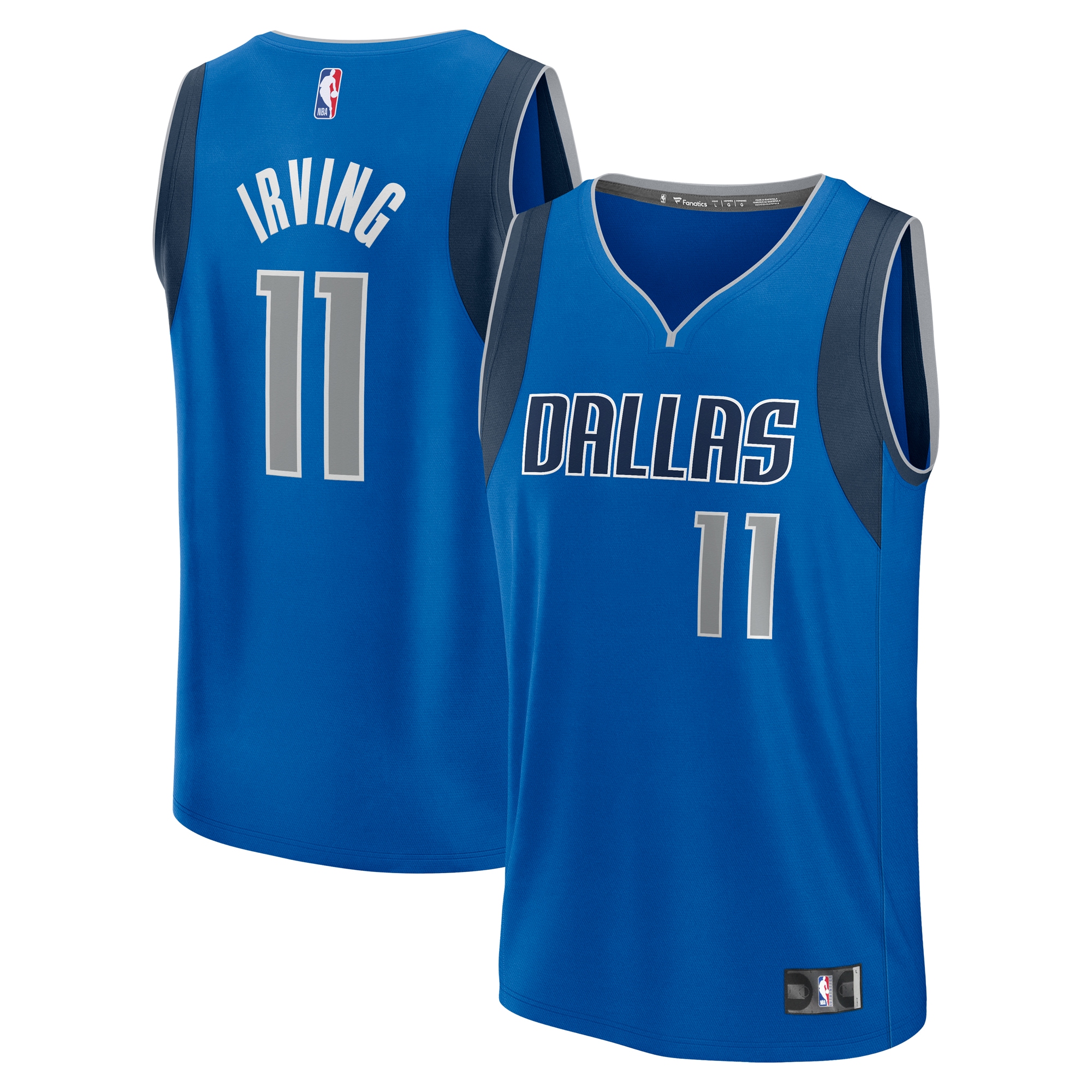 Men's Dallas Mavericks Blue Fast Break Edition Icon Player Basketball Jersey – Kyrie Irving