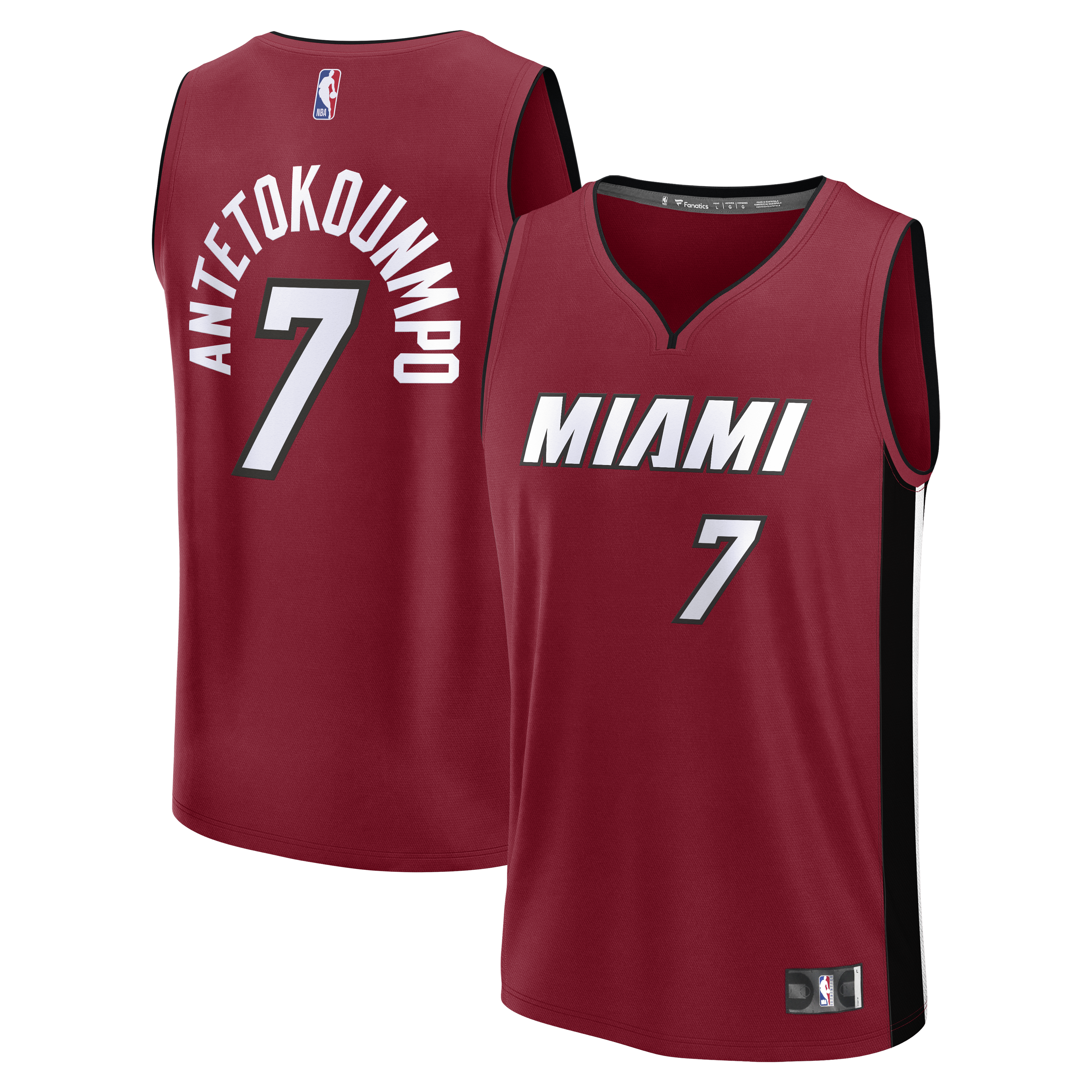 Men's Miami Heat Red Fast Break Edition Statement Replica Basketball Jersey – Giannis Antetokounmpo