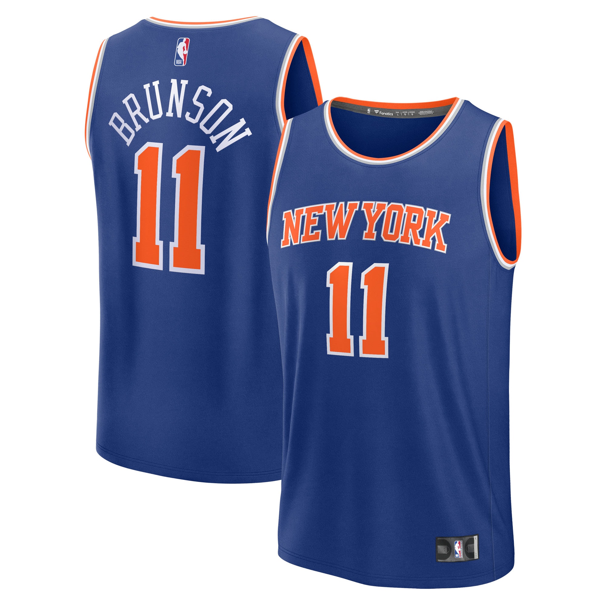 Youth New York Knicks Blue Fast Break Edition Icon Player Basketball Jersey – Jalen Brunson
