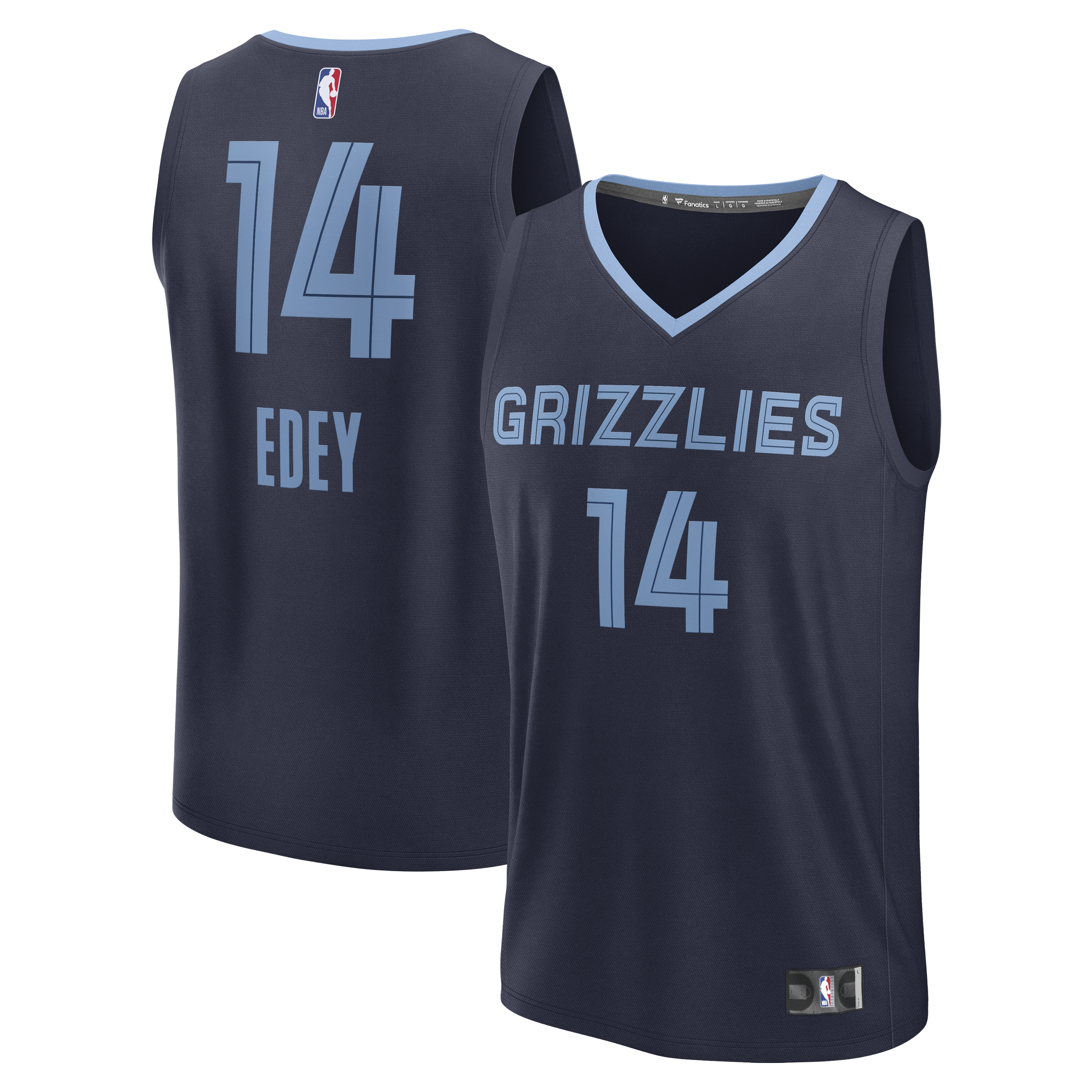 Men's Memphis Grizzlies Navy Fast Break Edition Icon Replica Basketball Jersey – Zach Edey