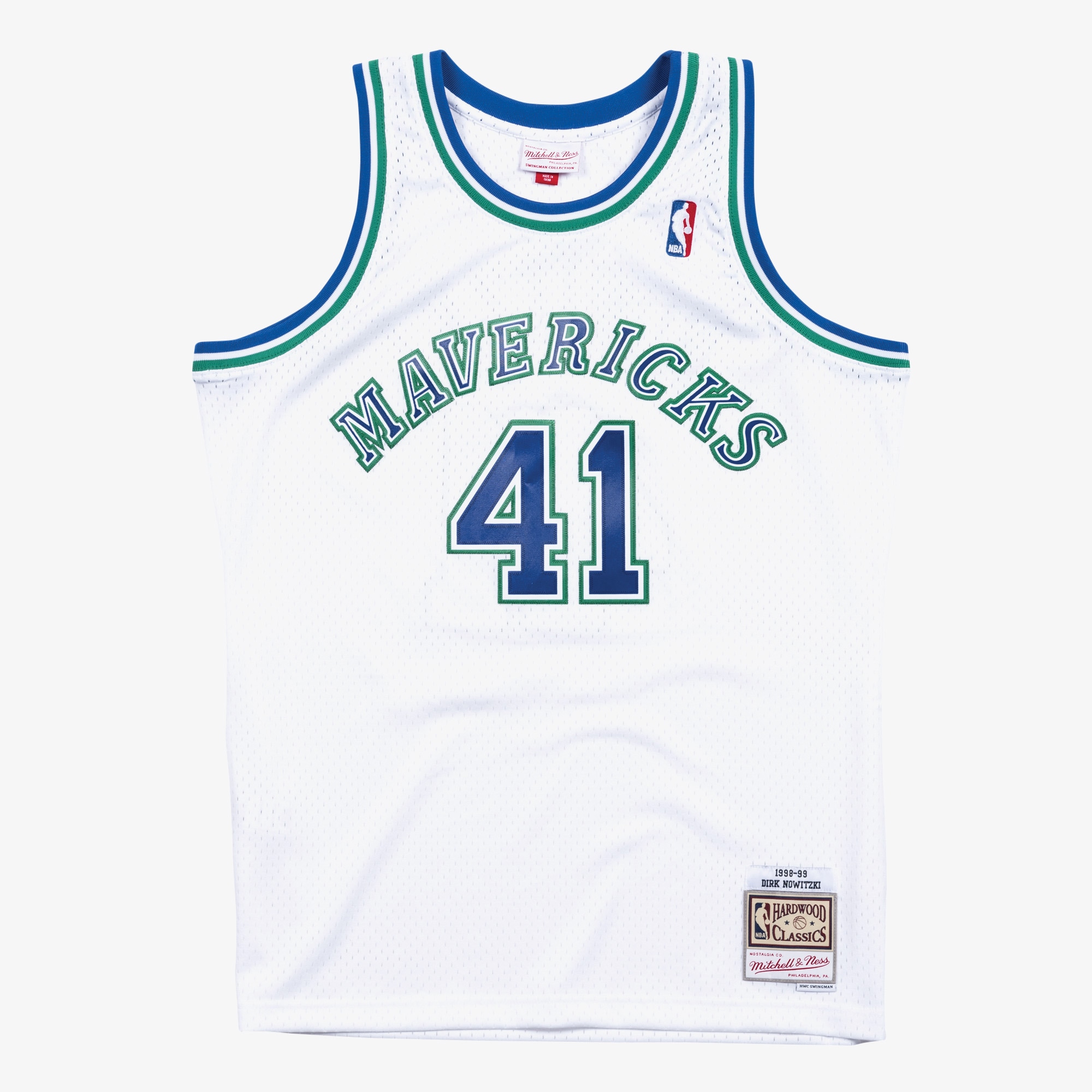 Men's Dallas Mavericks White Hardwood Classics Swingman Basketball Jersey – Dirk Nowitzki