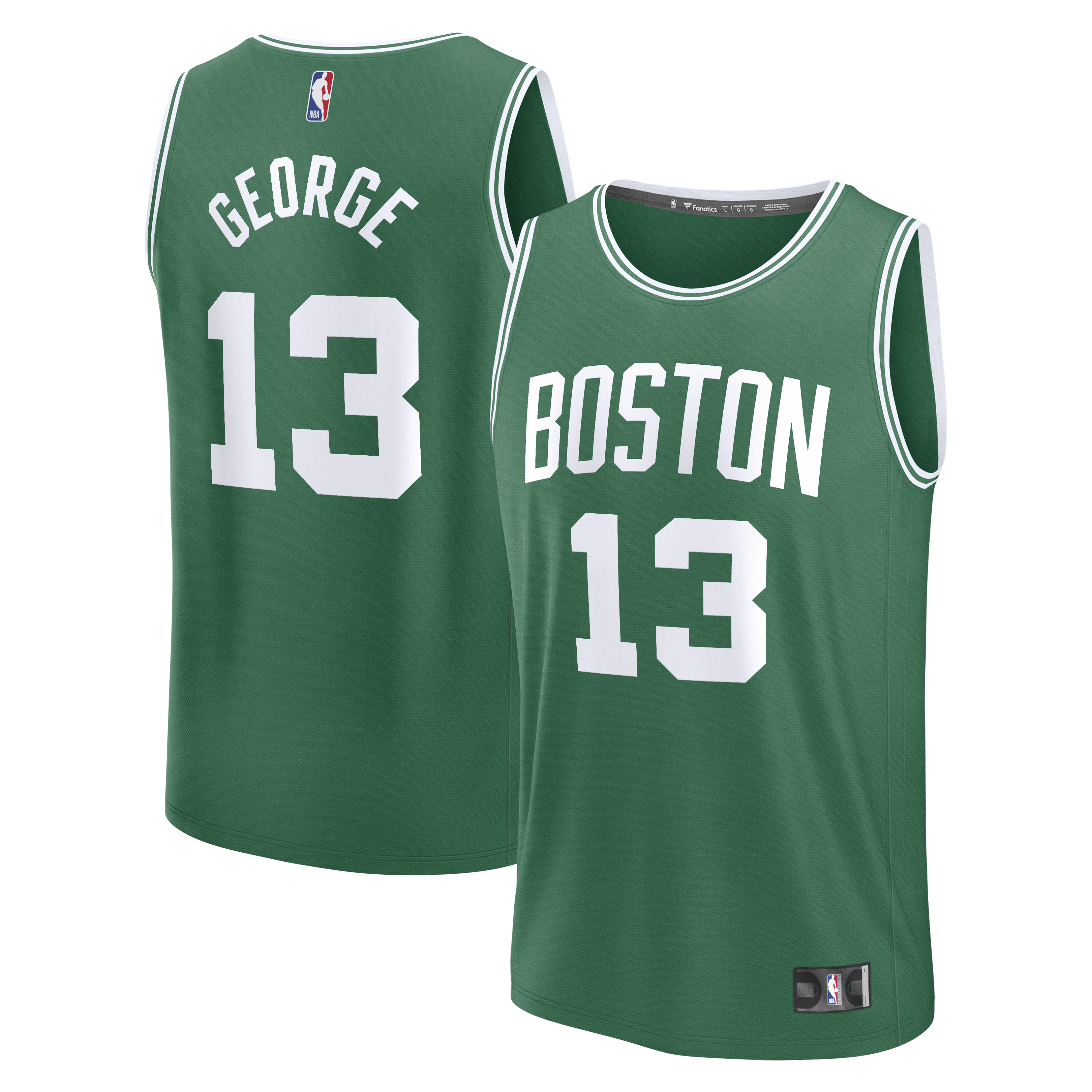 Men's Boston Celtics Kelly Fast Break Edition Icon Replica Basketball Jersey – Paul George