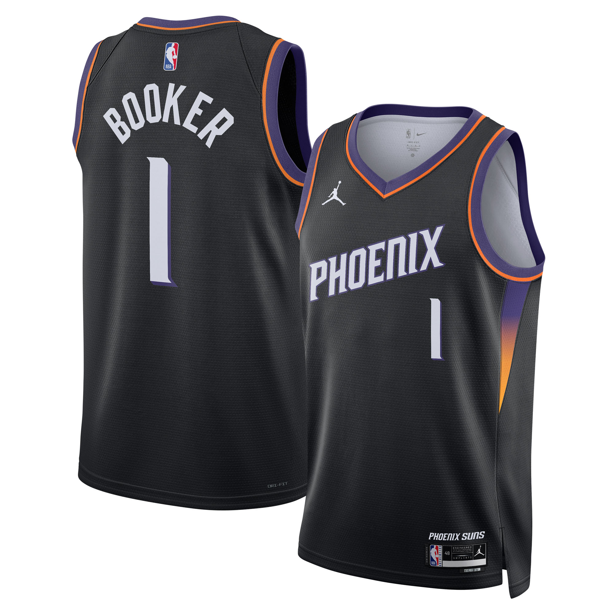 Women's Phoenix Suns Black Edition Statement Swingman Booker Basketball Jersey – Devin