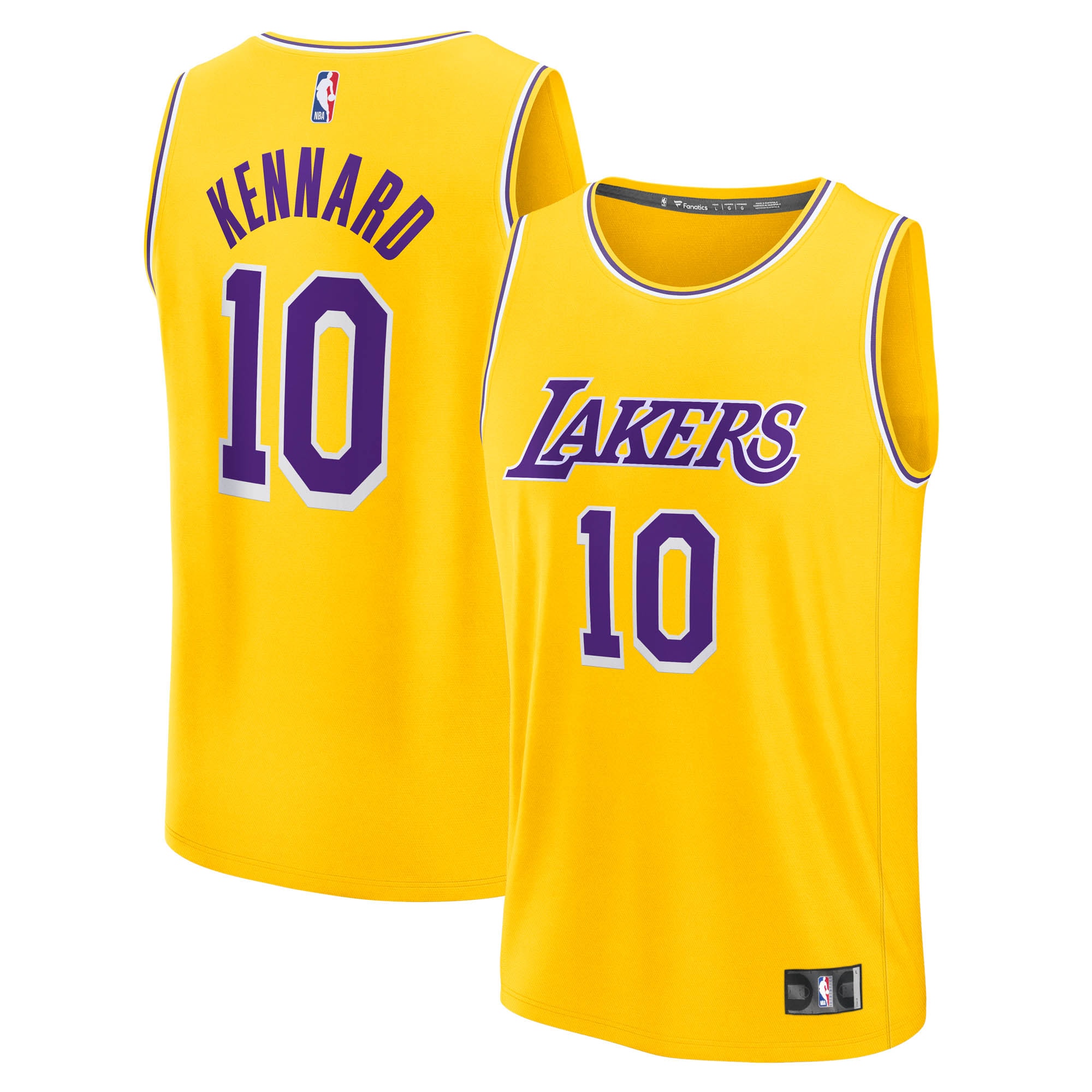 Men's Los Angeles Lakers Gold Fast Break Edition Icon Replica Basketball Jersey – Luke Kennard