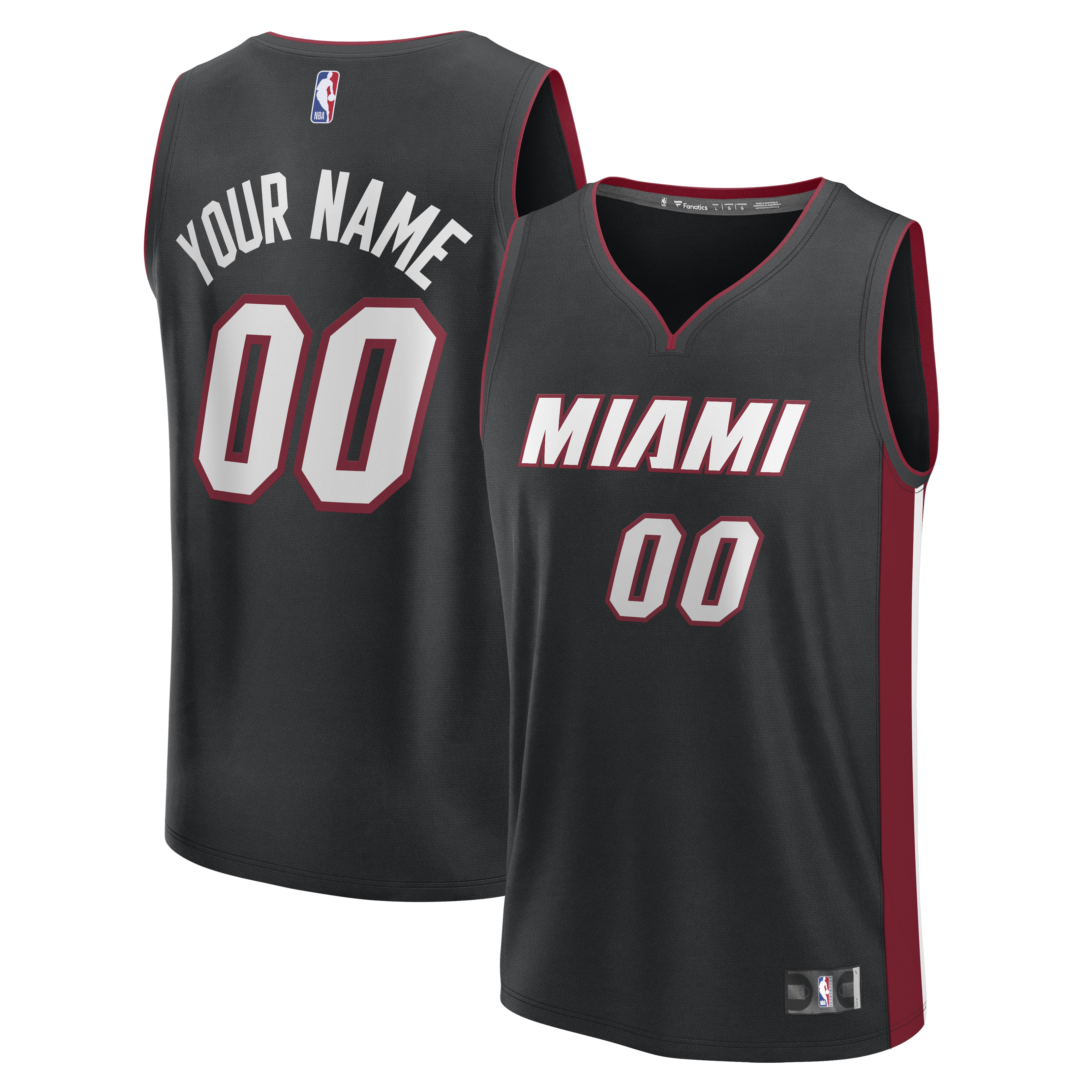 Women's Miami Heat Black Fast Break Custom Edition Icon Basketball Jersey