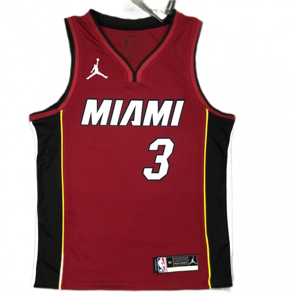 Men's Miami Heat Red Edition Statement Player Basketball Jersey – Dwyane Wade 3