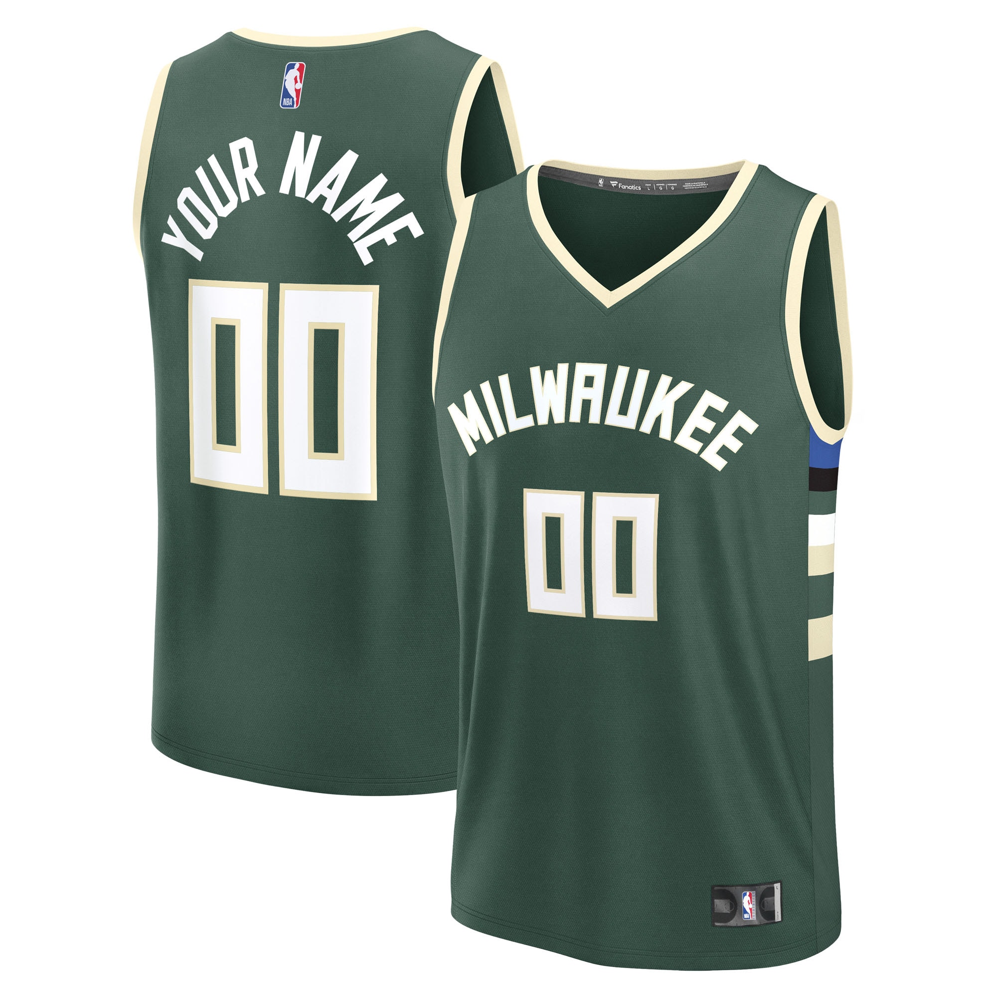 Women's Milwaukee Bucks Green Fast Break Custom Edition Icon Basketball Jersey