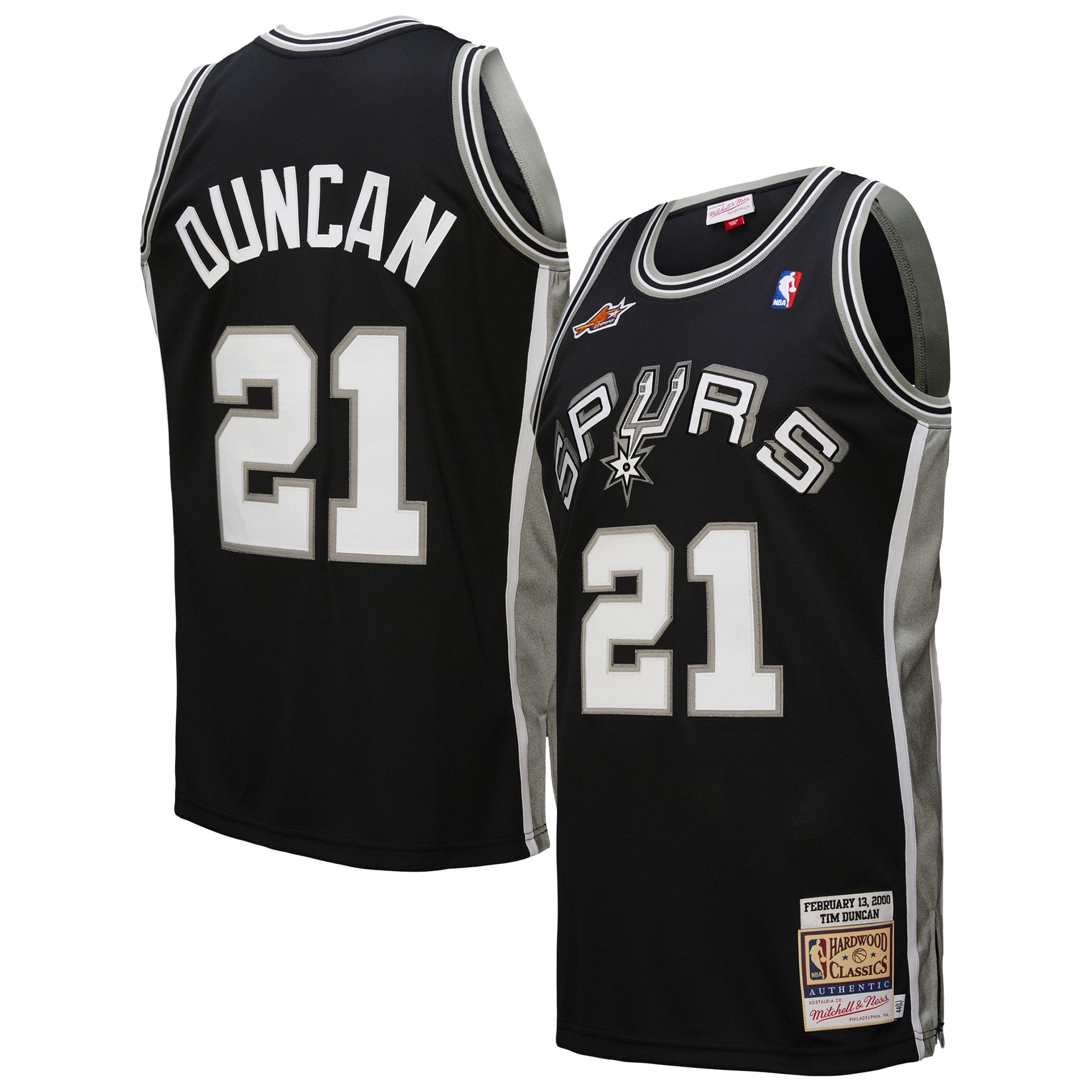 Men's San Antonio Spurs Black All Star NBA Game Basketball Jersey – Tim Duncan