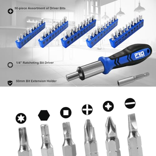 Prostormer 259-Piece Tool Kit, General Household Hand Tool Set, Blue