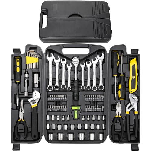 TLGREEN 95-Piece Mechanic Tool Set with Storage Case, Yellow