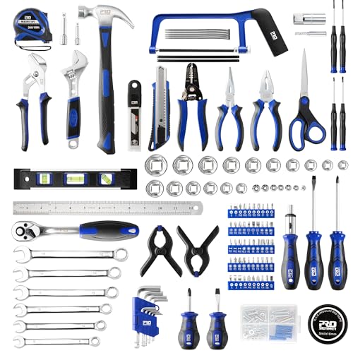 Prostormer 259-Piece Tool Kit, General Household Hand Tool Set, Blue