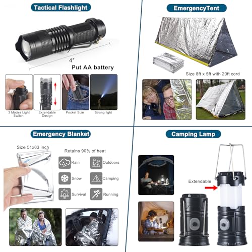 254 in 1 Survival Kit, First Aid Kit for Men