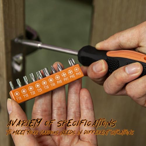 CARTMAN 39-Piece Household Tool Set, Orange Hand Kit With Storage Case