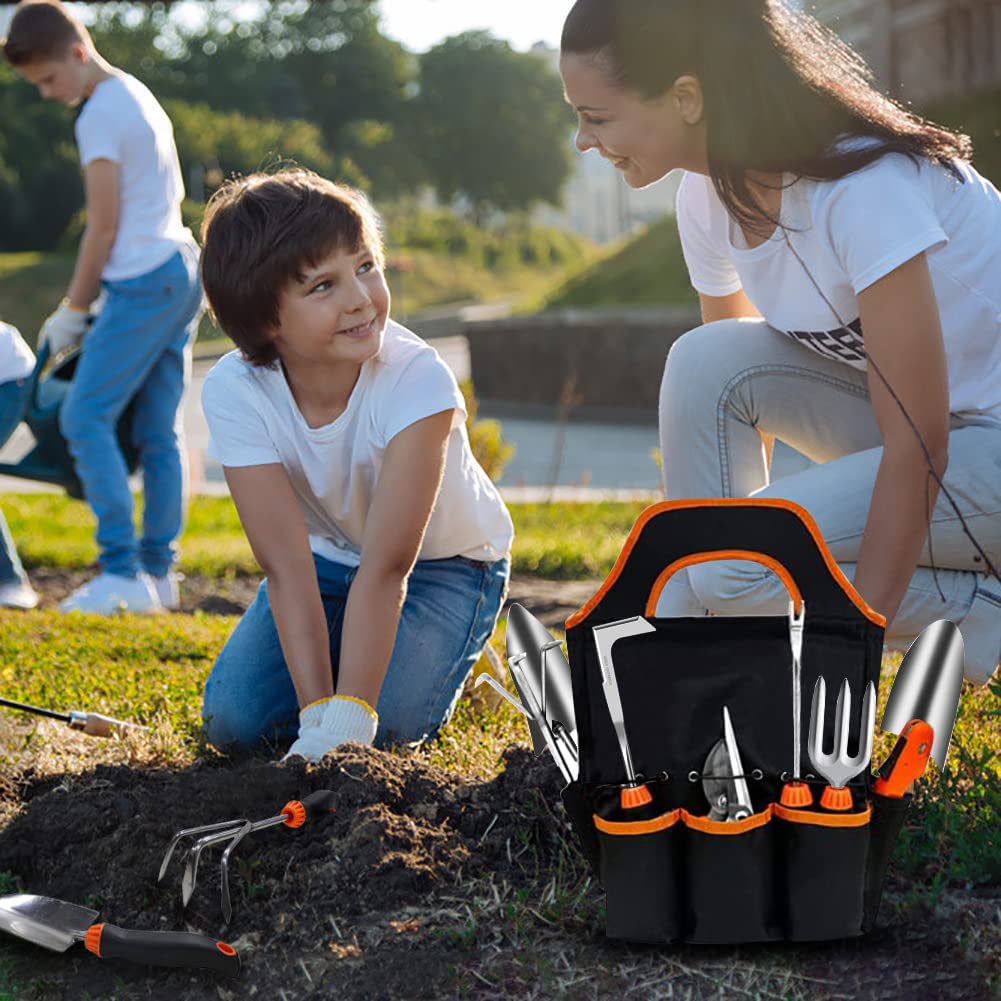 Garden Tool Set, 10 PCS Stainless Steel Heavy Duty