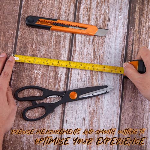 CARTMAN 39-Piece Household Tool Set, Orange Hand Kit With Storage Case