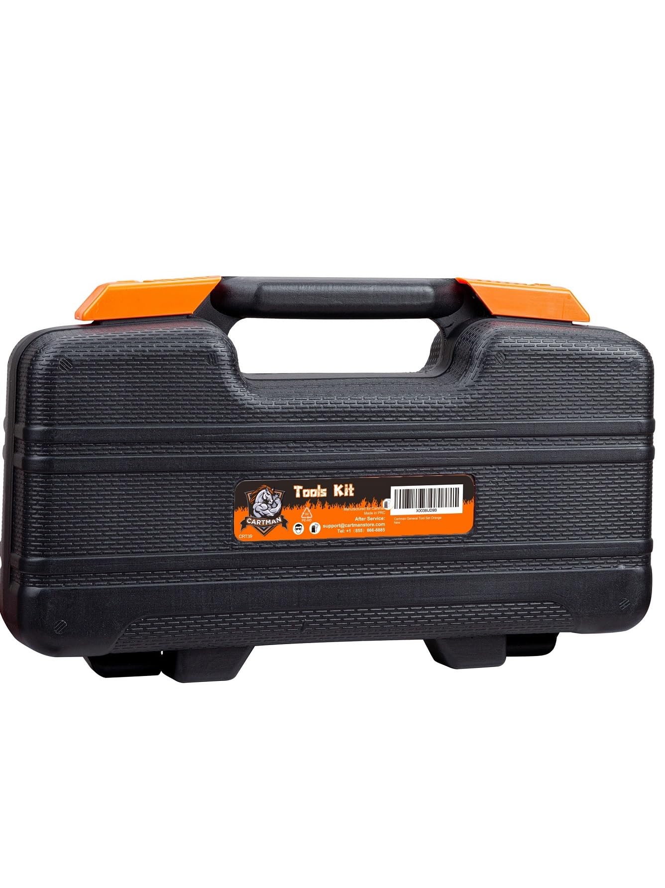 CARTMAN 39-Piece Household Tool Set, Orange Hand Kit With Storage Case