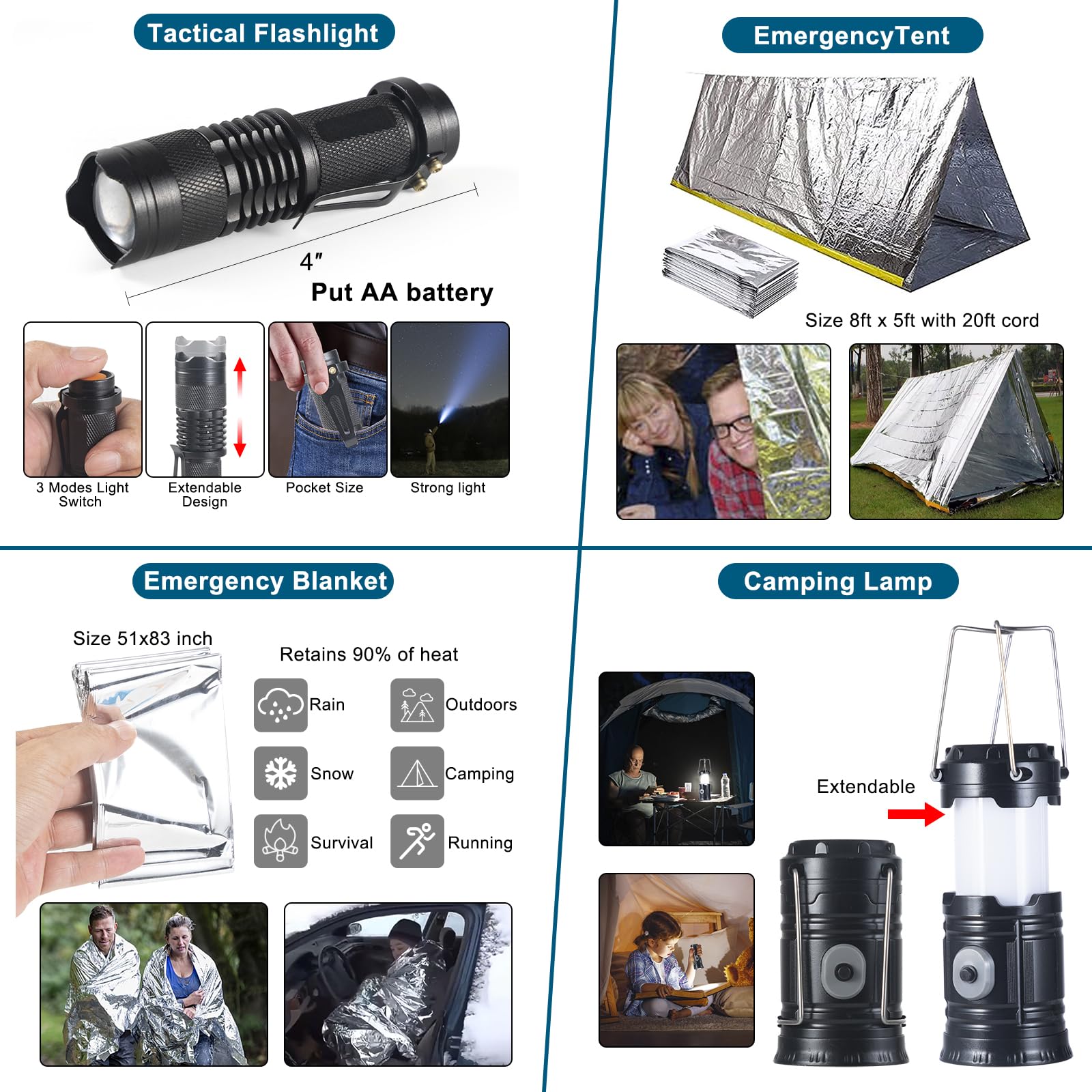 254 in 1 Survival Kit, First Aid Kit for Men