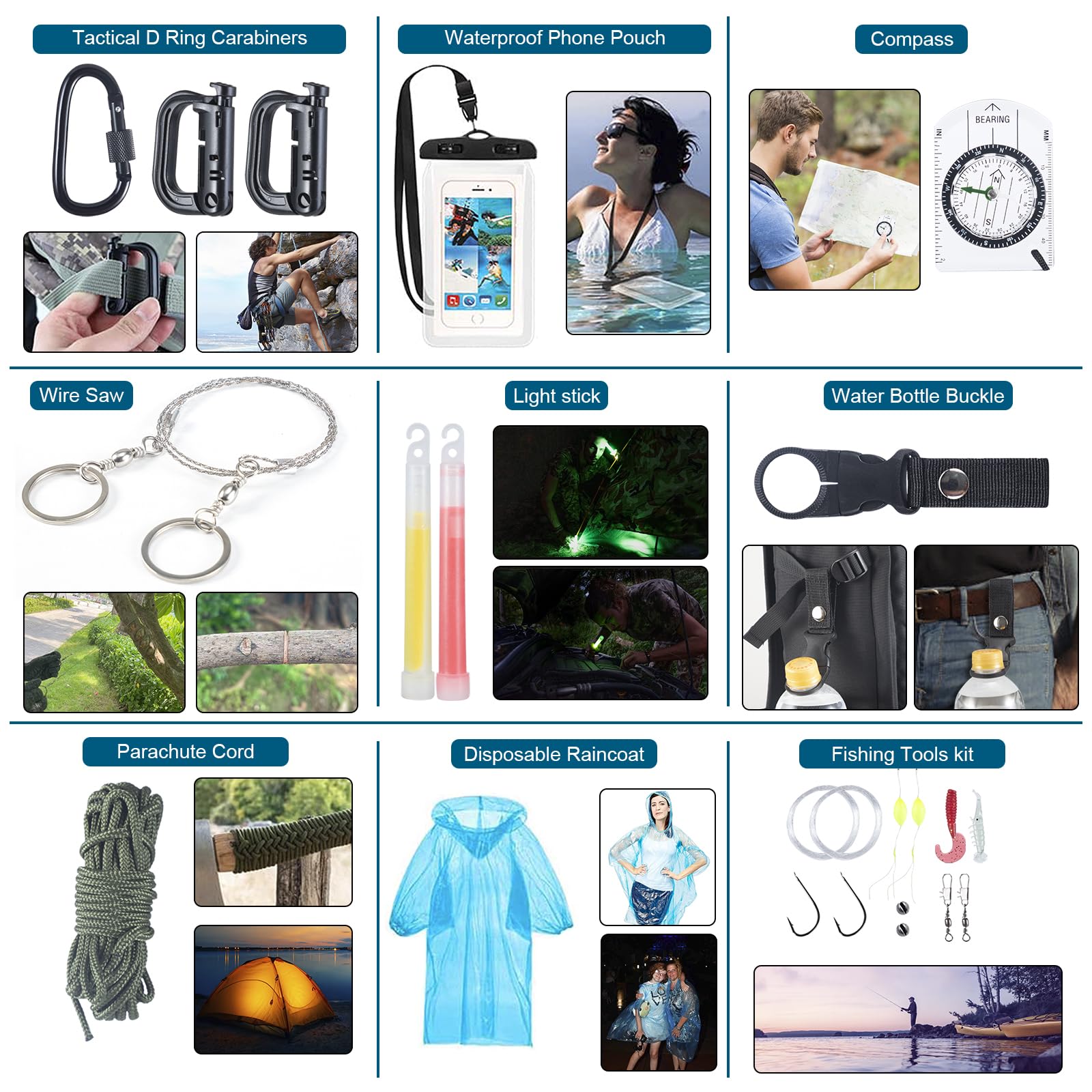254 in 1 Survival Kit, First Aid Kit for Men