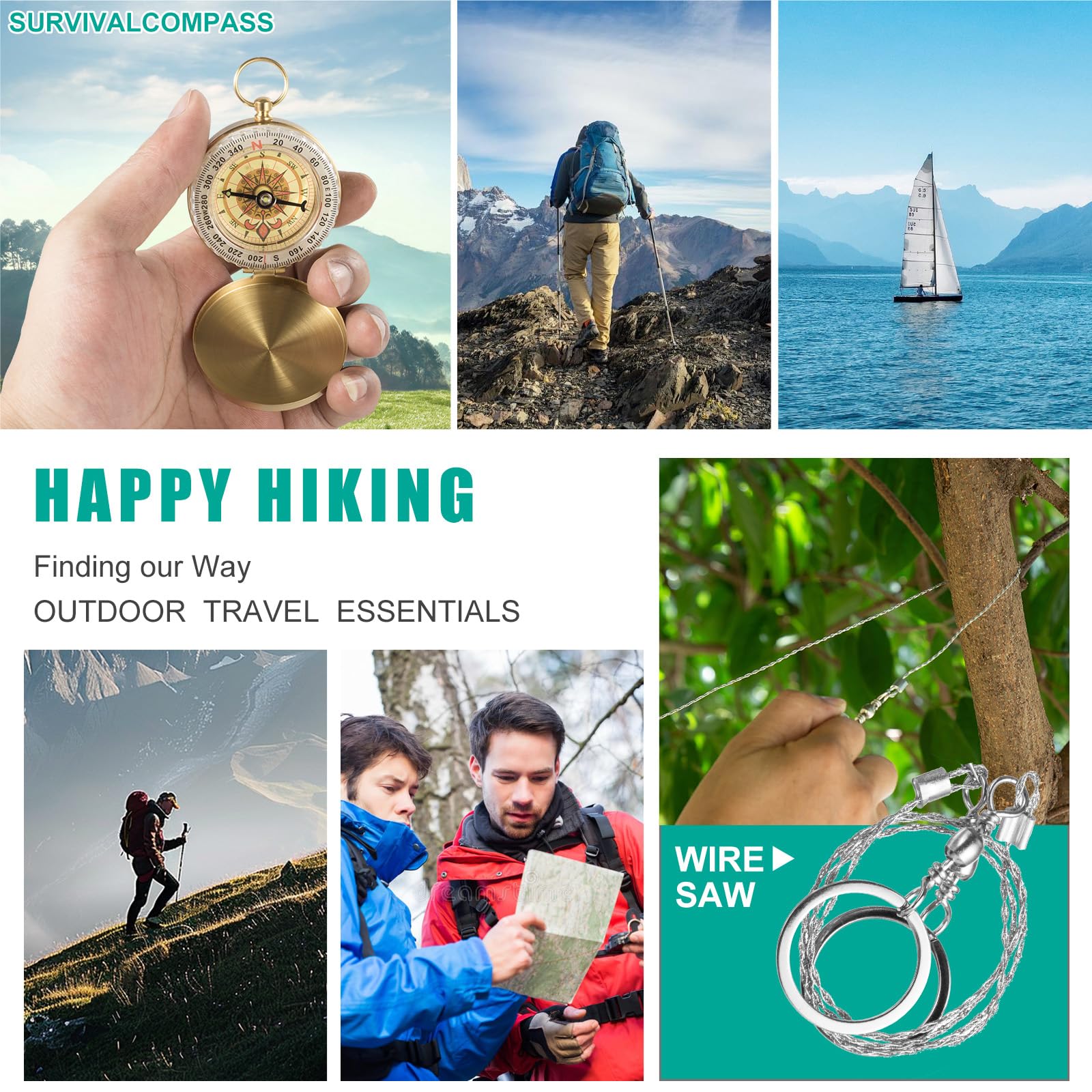 Survival Kit 20-in-1, Emergency Gear for Men: Camping Essentials