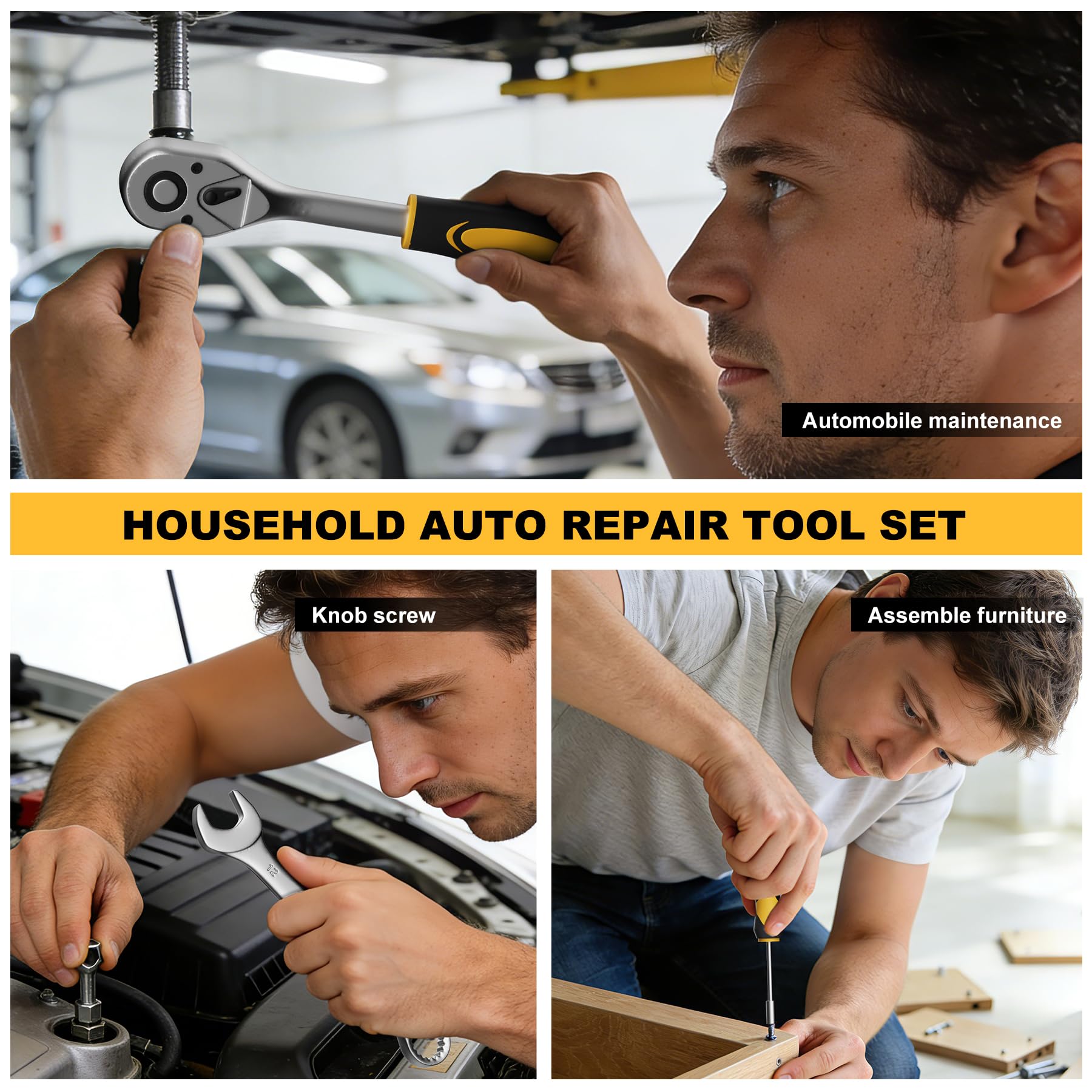 209 Piece Tool Kit for Home Socket Wrench Auto Repair Tool Set,General Household Tool box,Basic Hand Tool Kit,Perfect for Homeowner, Diyer, Handyman