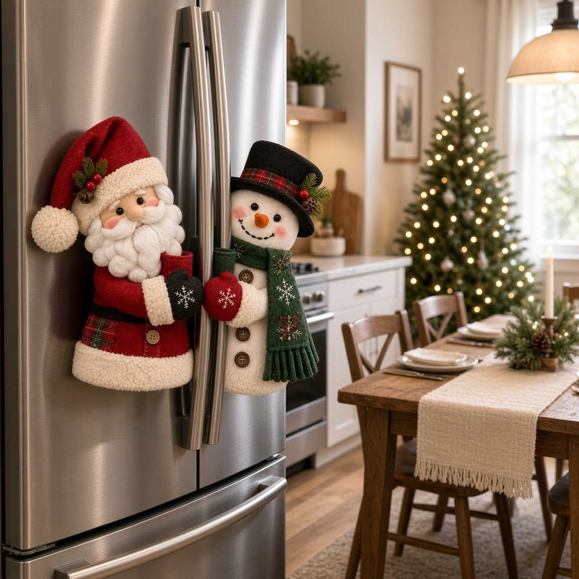 ⛄Santa & Snowman Refrigerator Handle Covers 