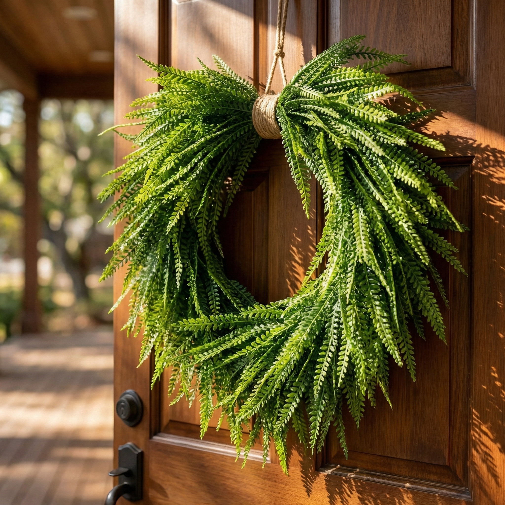 UV-Proof & Waterproof Fern Green Wreath