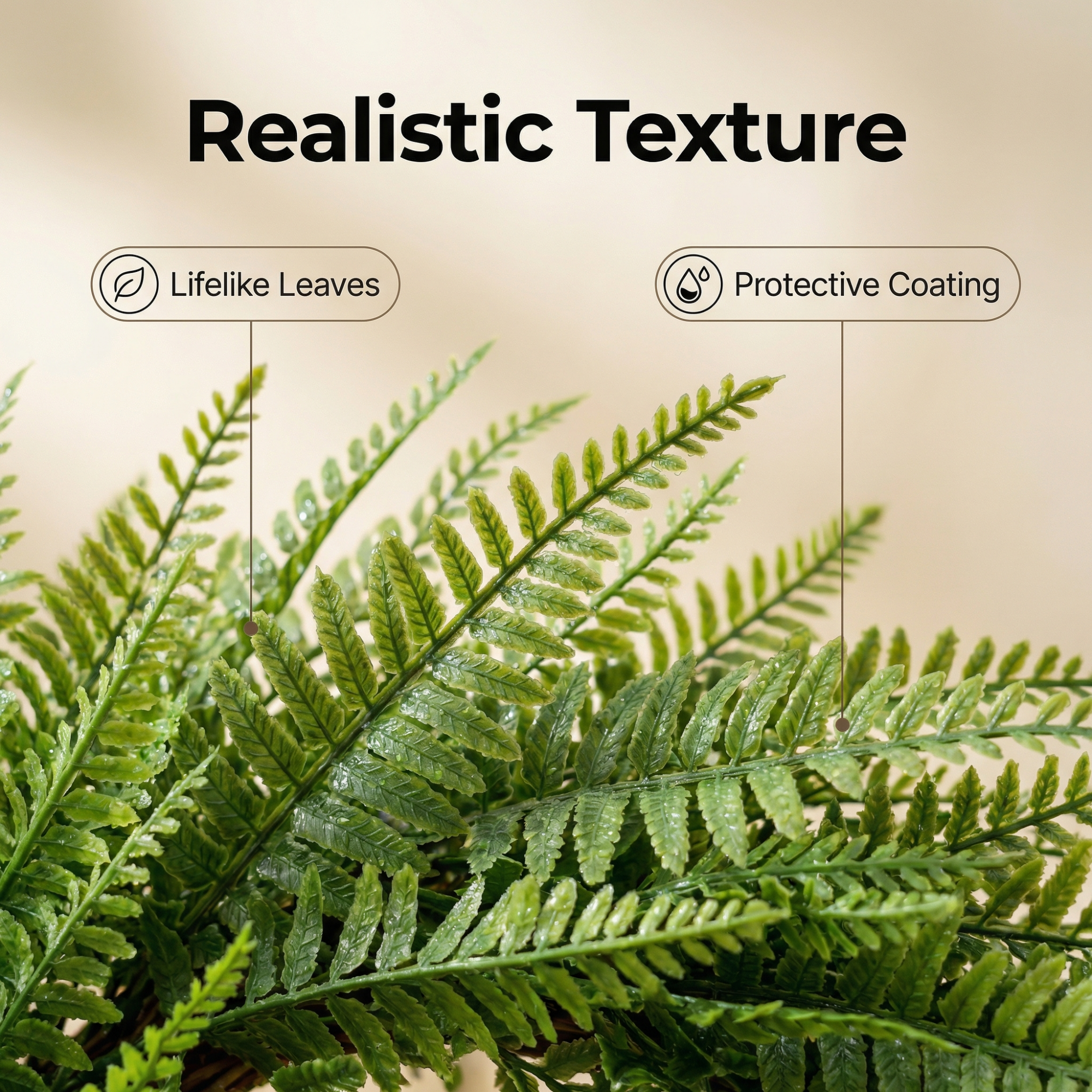 UV-Proof & Waterproof Fern Green Wreath