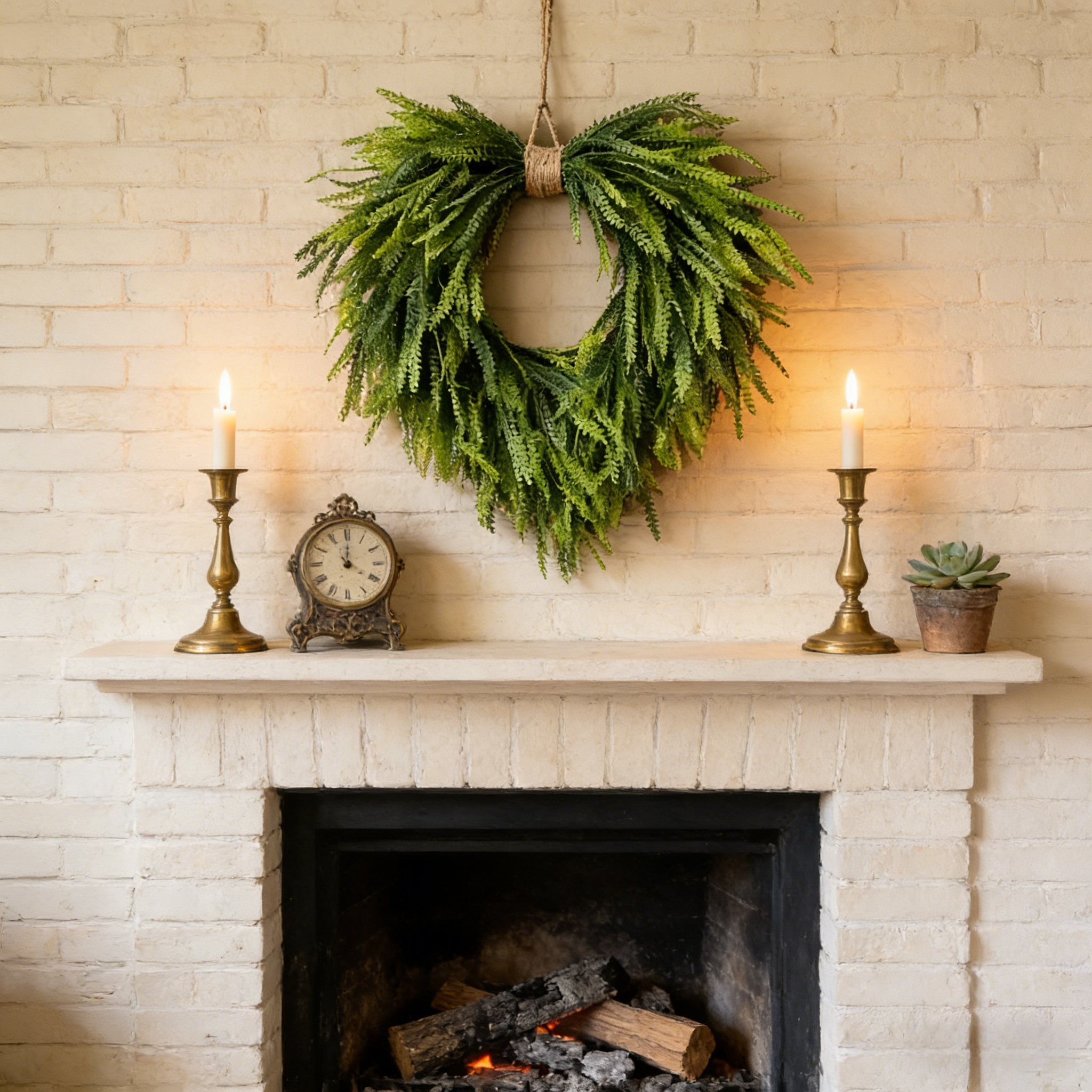 UV-Proof & Waterproof Fern Green Wreath