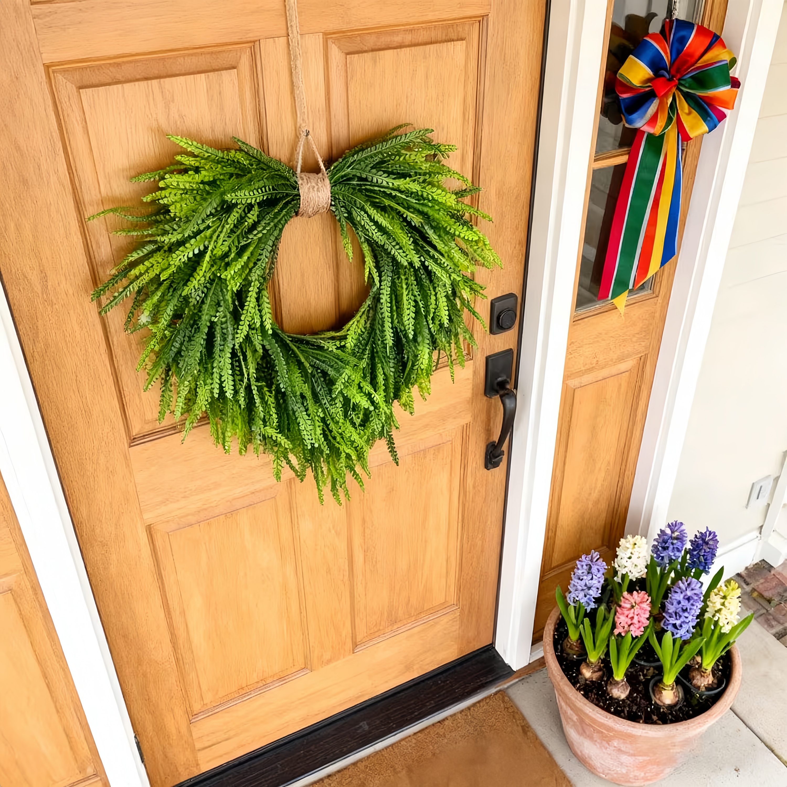 UV-Proof & Waterproof Fern Green Wreath