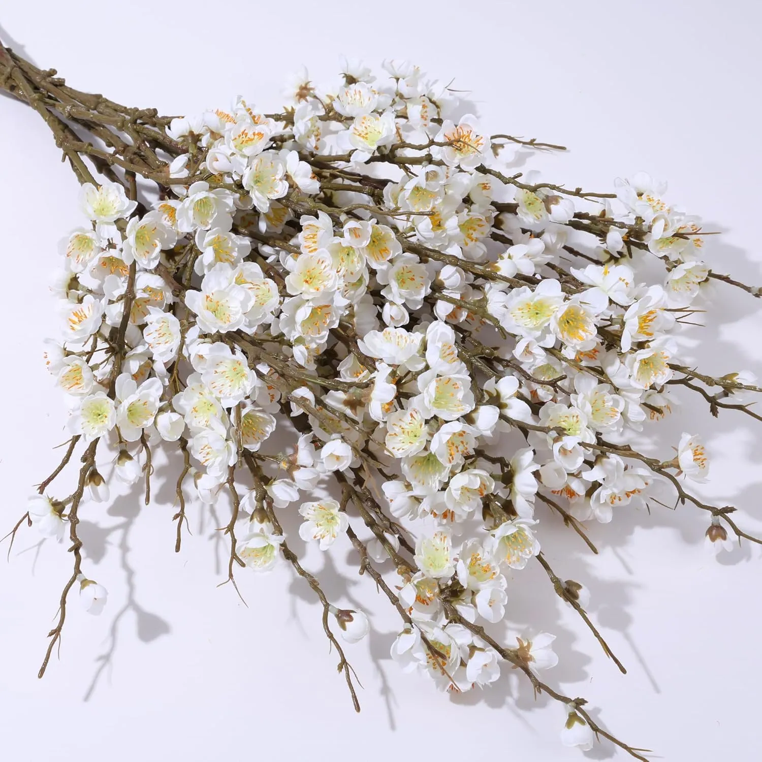 5 Stems Artificial Cherry Blossom Branches Spring Indoor Decoration