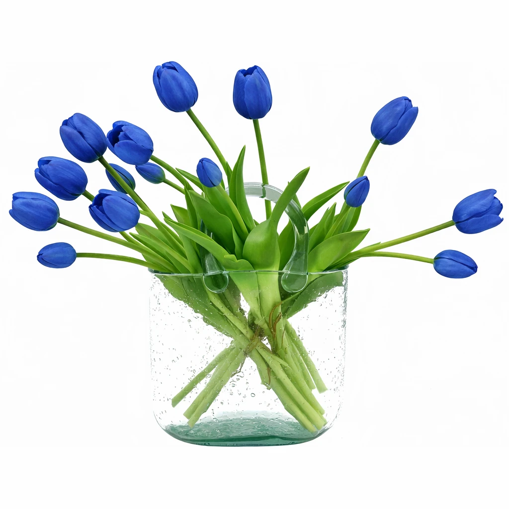 Easter Bunny Figurine Decoration with Tulip Flower Centerpiece – Spring Tabletop Decor for Easter Home, Farmhouse Kitchen, Dining Table, Shelf, and Seasonal Display