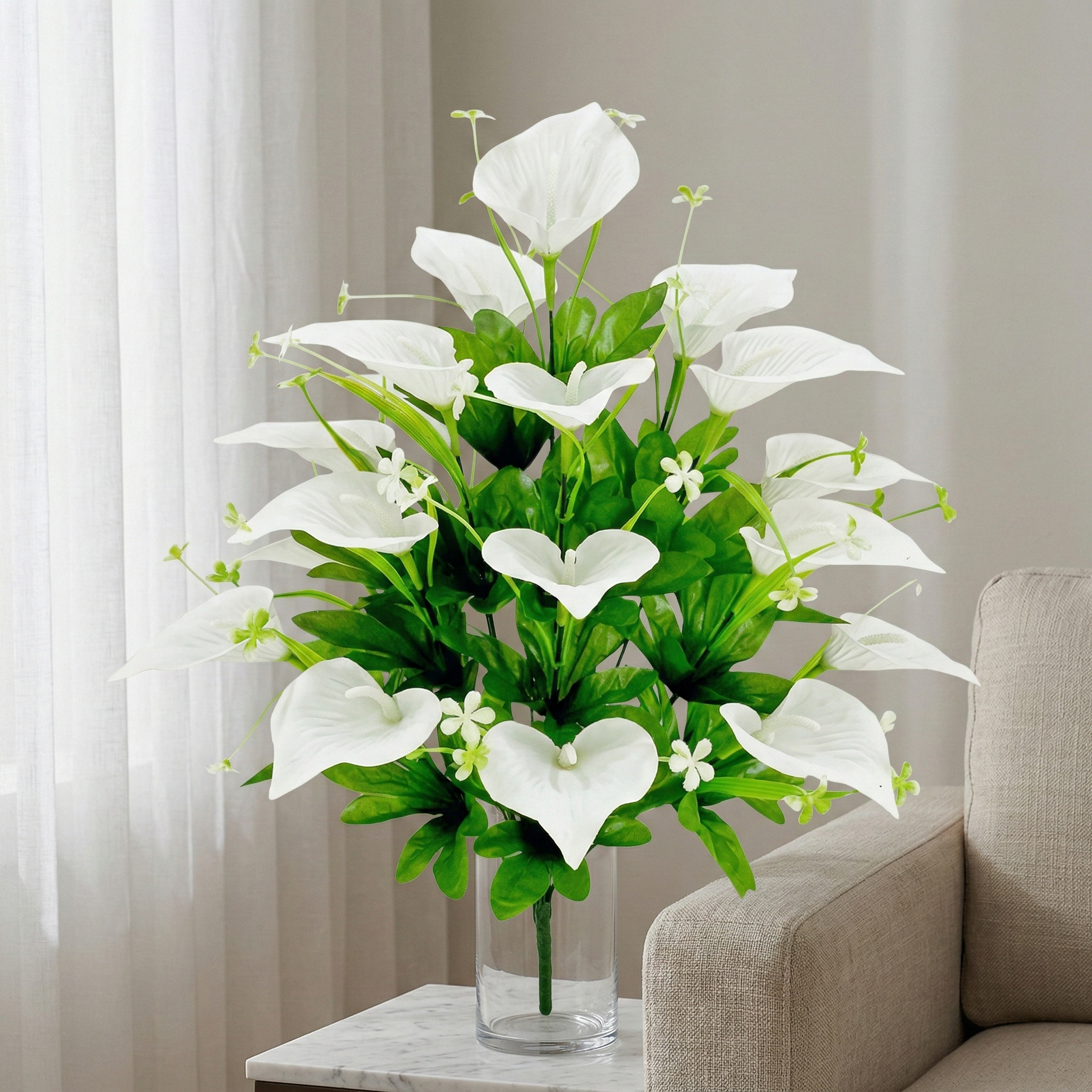 18-Head Calla Lily Artificial Bouquet Stem