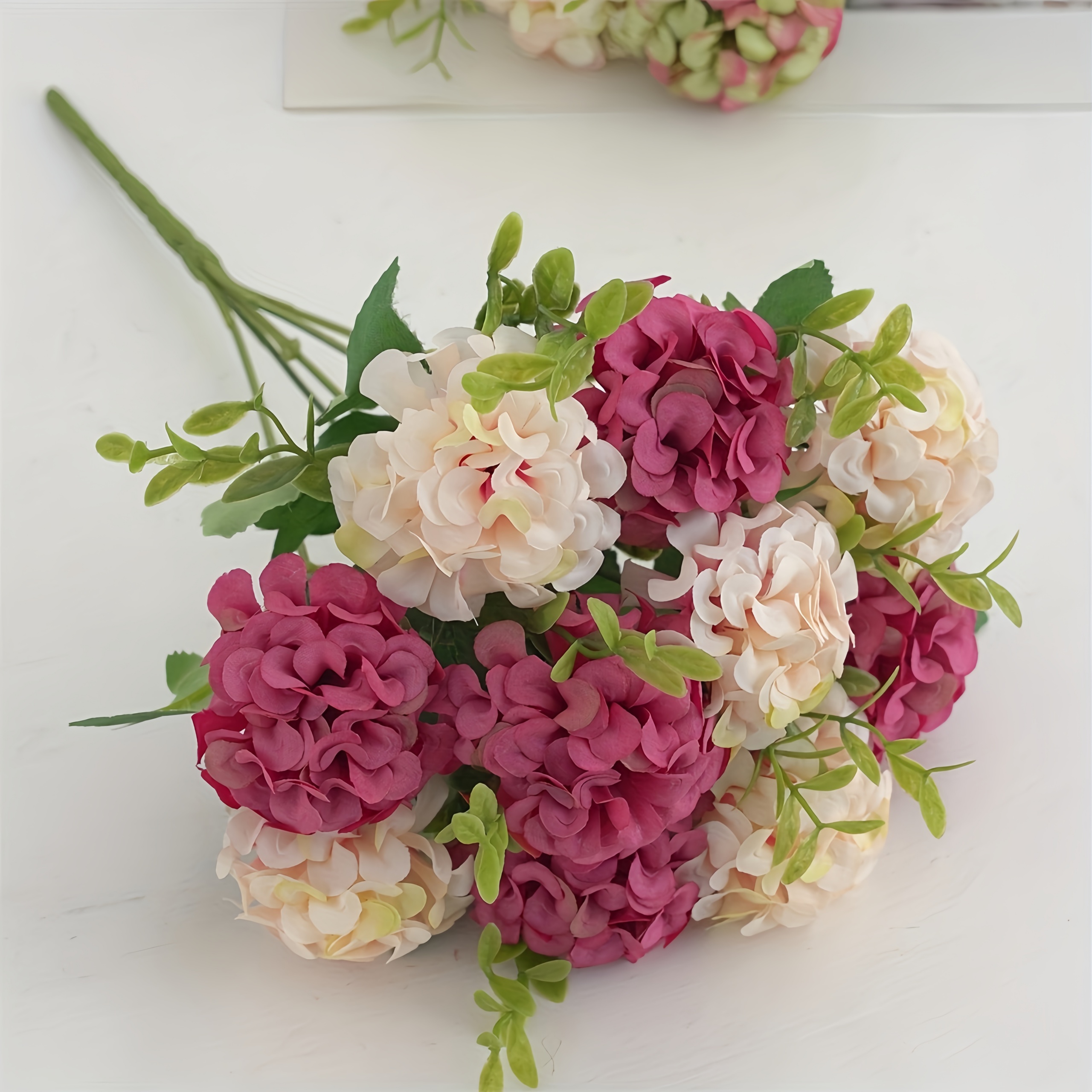 1 Bunch 10 Heads Artificial Hydrangea Flower Stems
