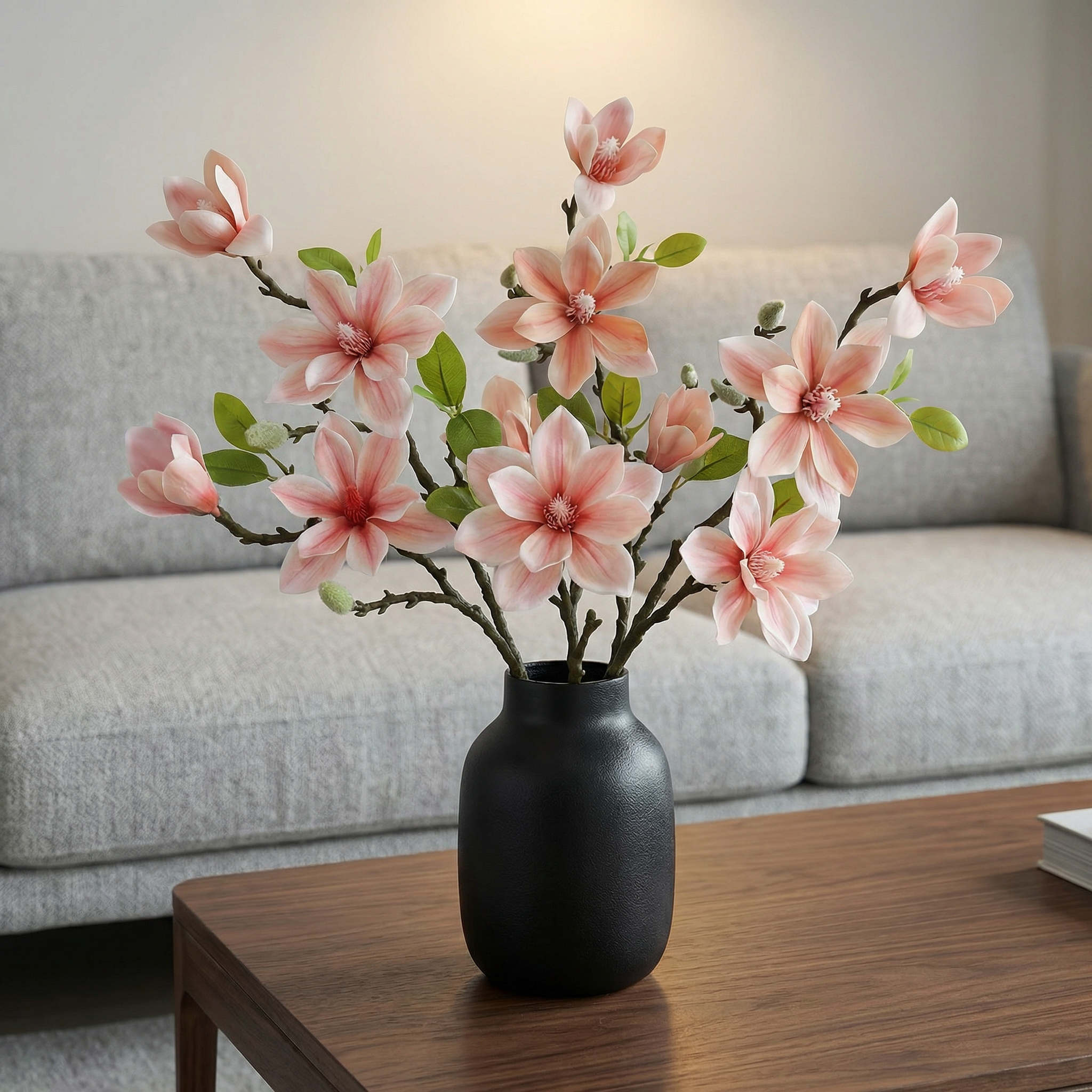 Premium Artificial Magnolia Flower Branch