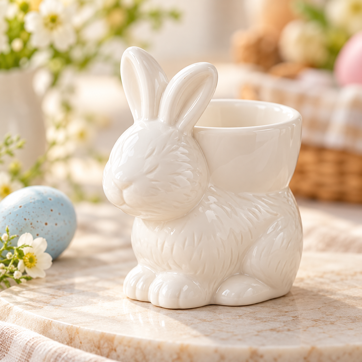 Easter Ceramic Bunny Egg Cup